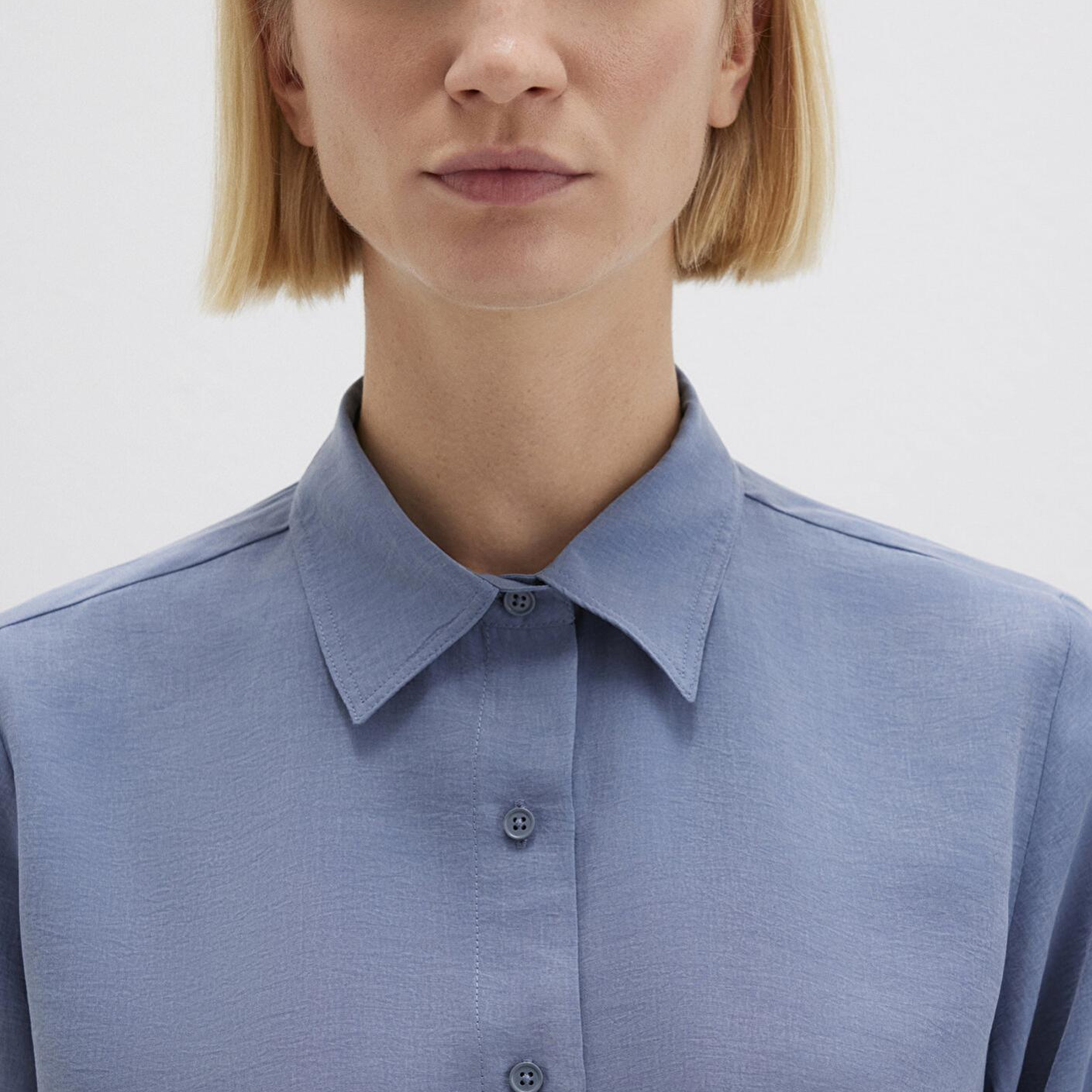 Mavi Mavi (TENCEL™) Liyosel Gömlek Loose Fit / Bol Rahat Kesim 1211373-70728