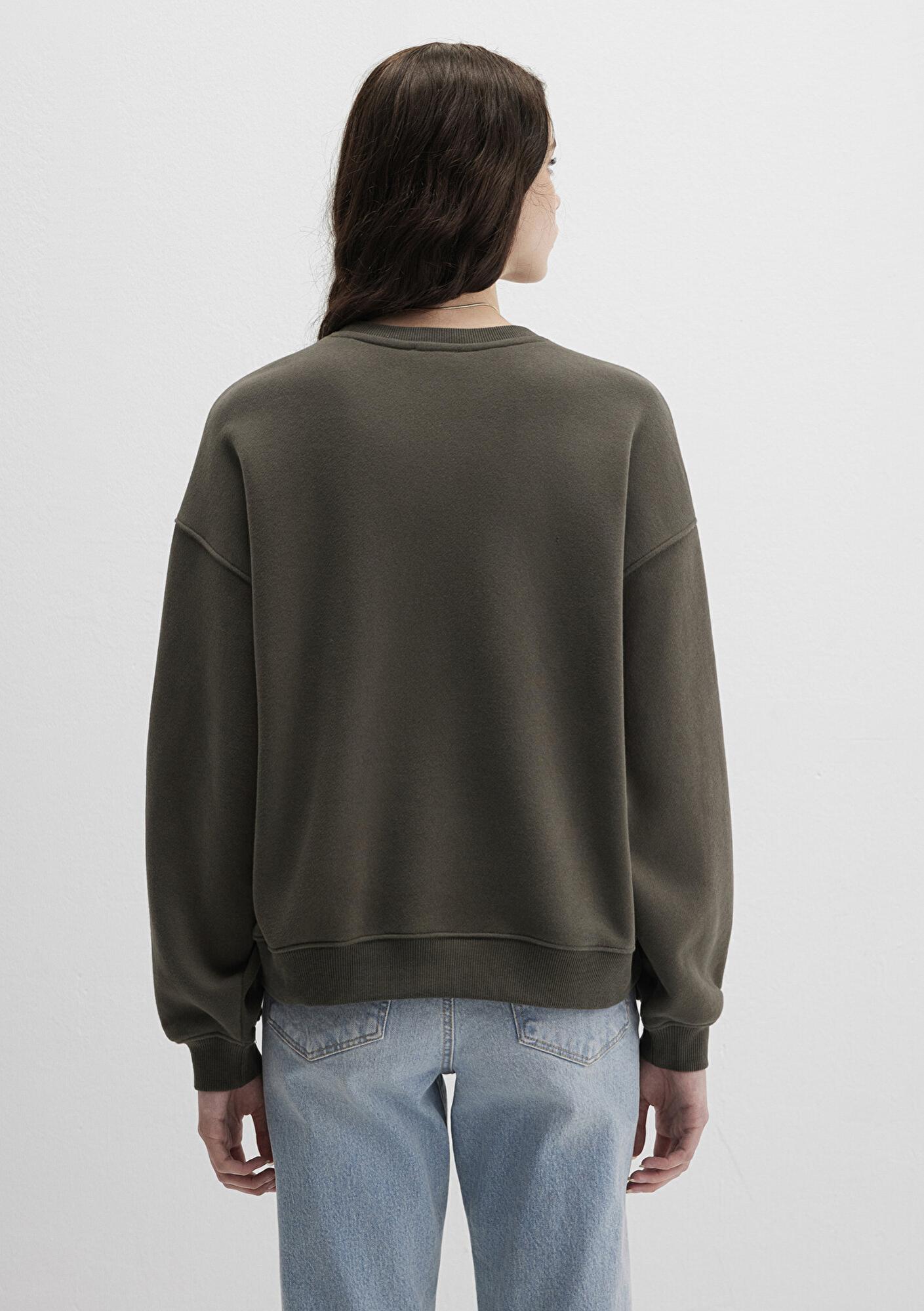 Mavi Mavi Logo Baskılı Haki Sweatshirt 1S10490-71553