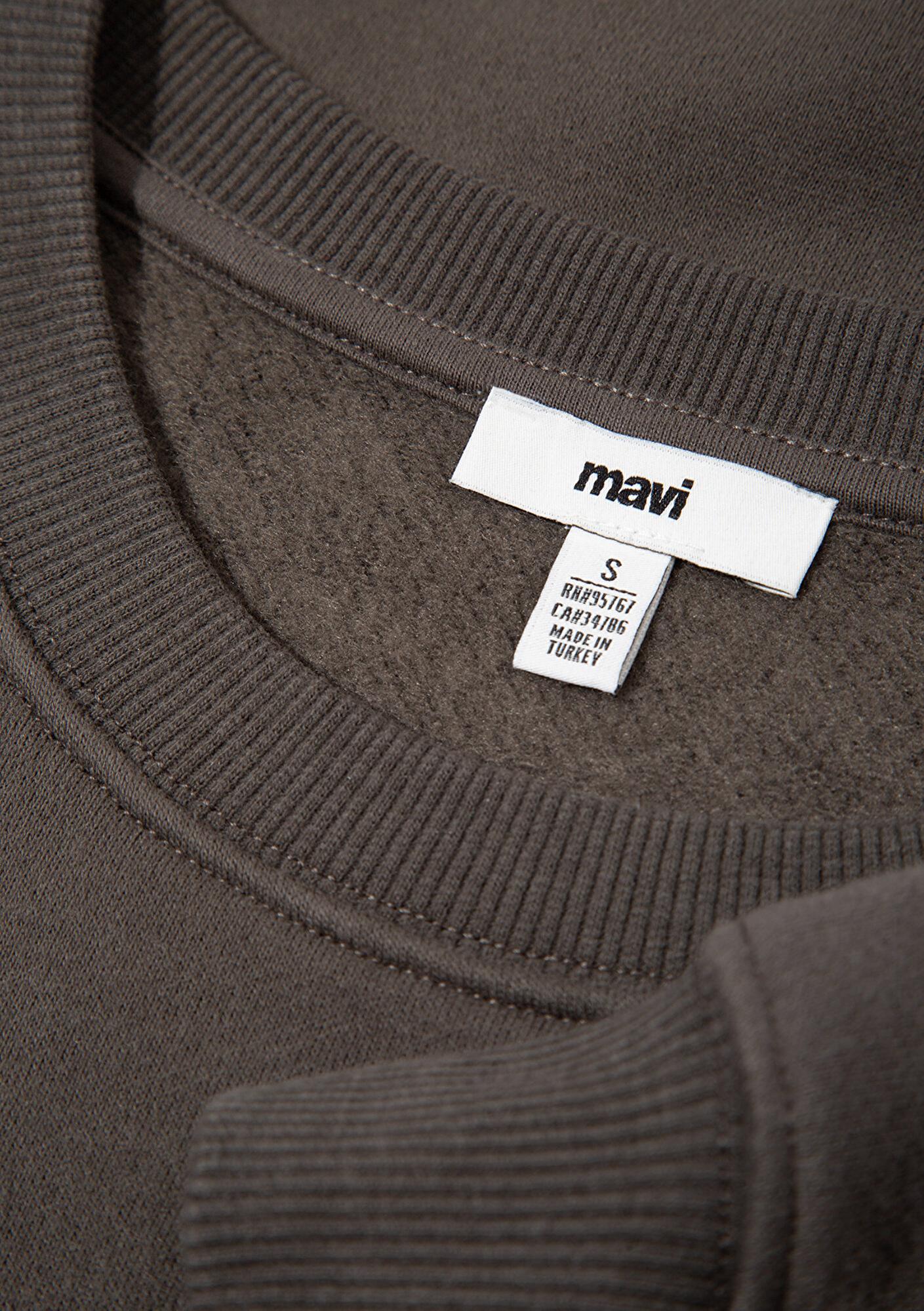 Mavi Mavi Logo Baskılı Haki Sweatshirt 1S10490-71553