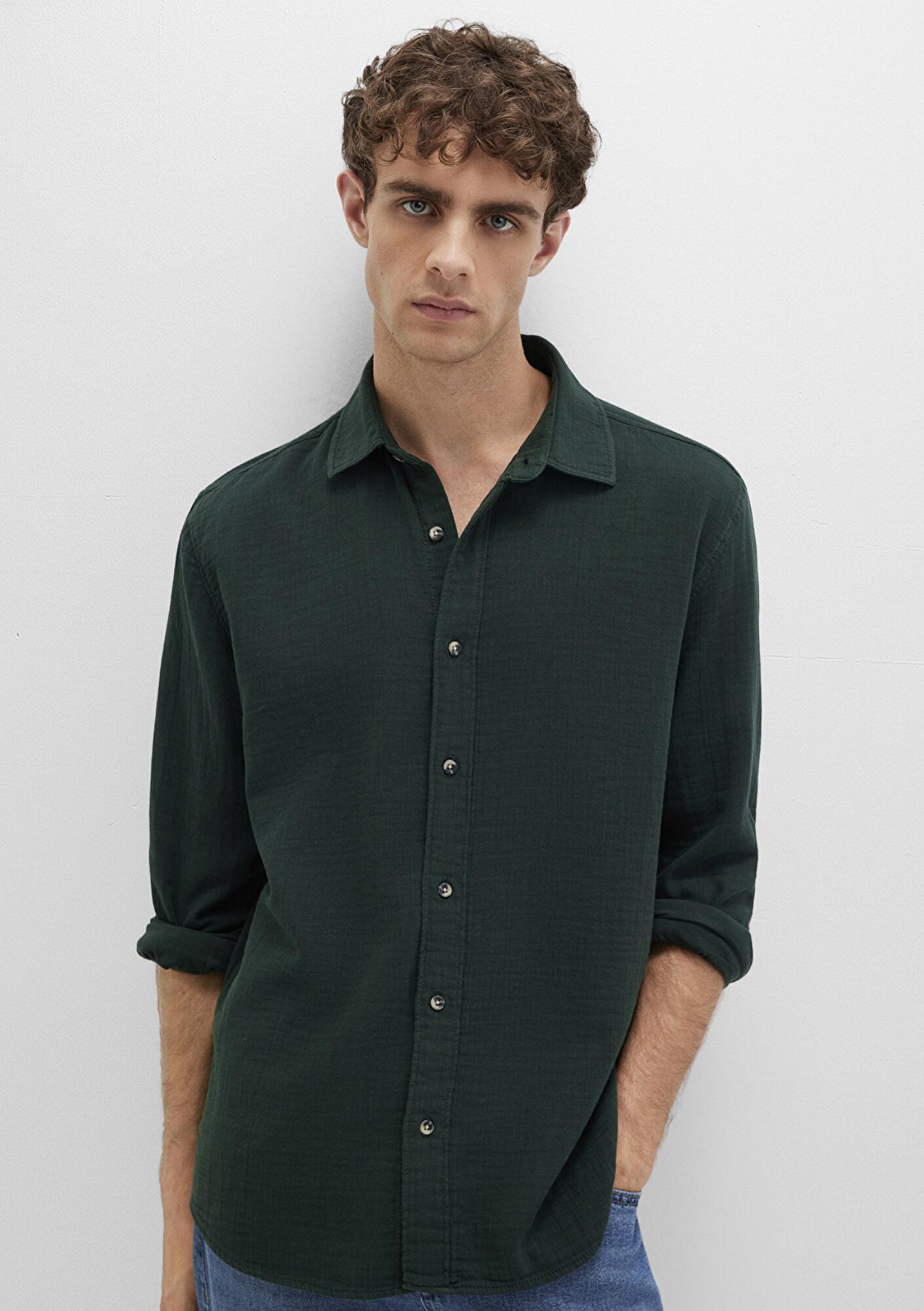 Mavi Yeşil Gömlek Regular Fit / Normal Kesim 0211518-85370