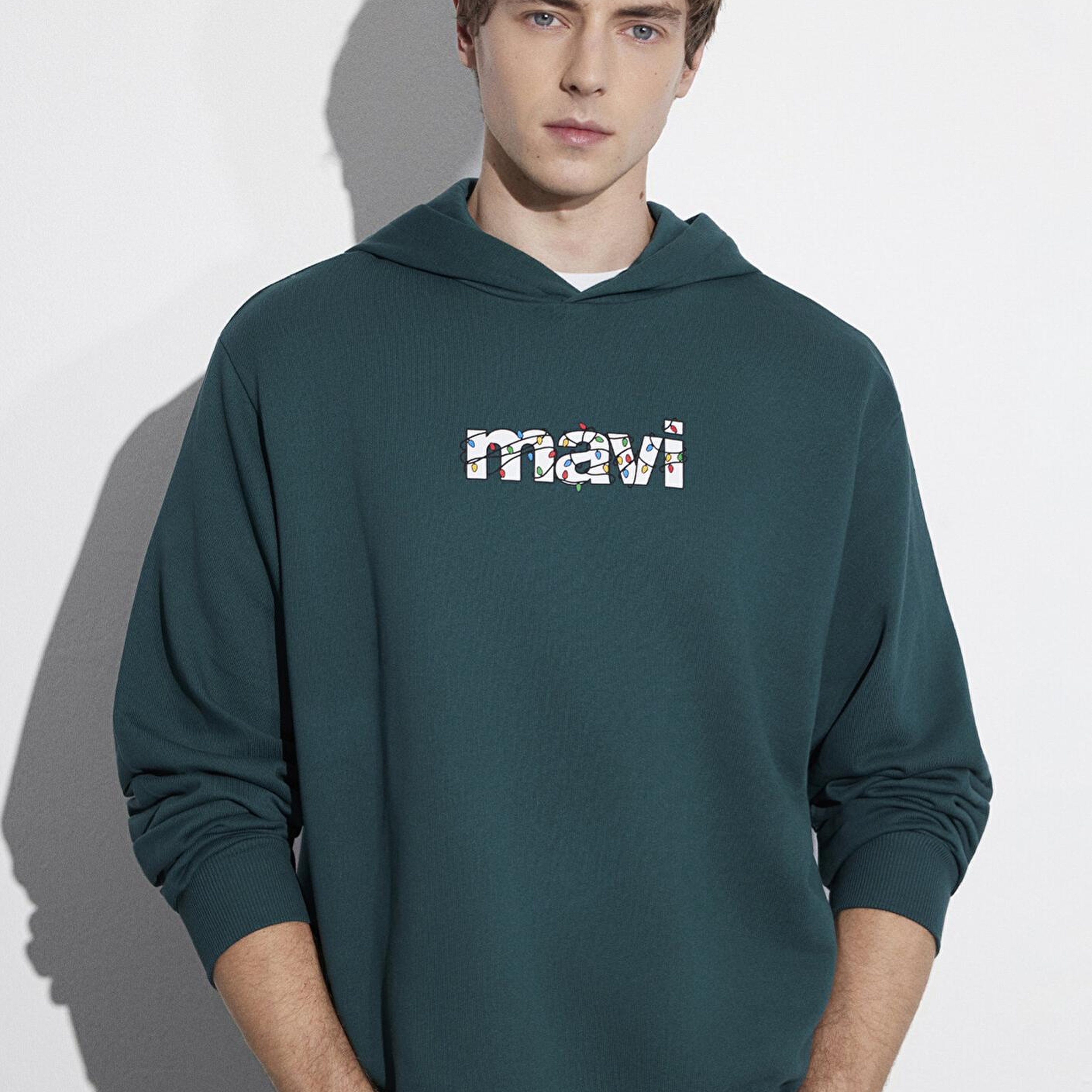 Mavi Yılbaşı Temalı Yeşil Sweatshirt 0S10554-71932