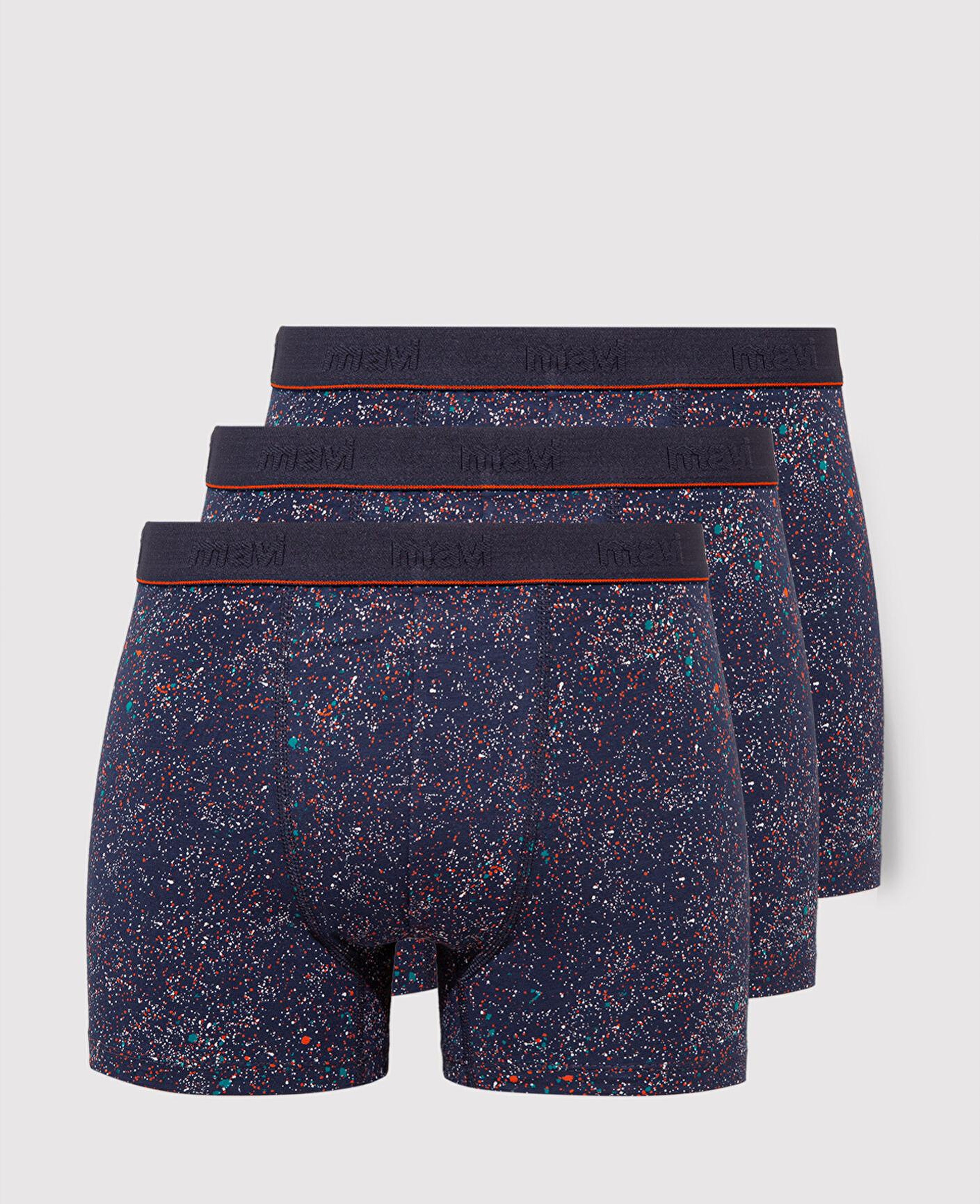 Mavi 3lü Baskılı Lacivert Boxer 0912215-28417