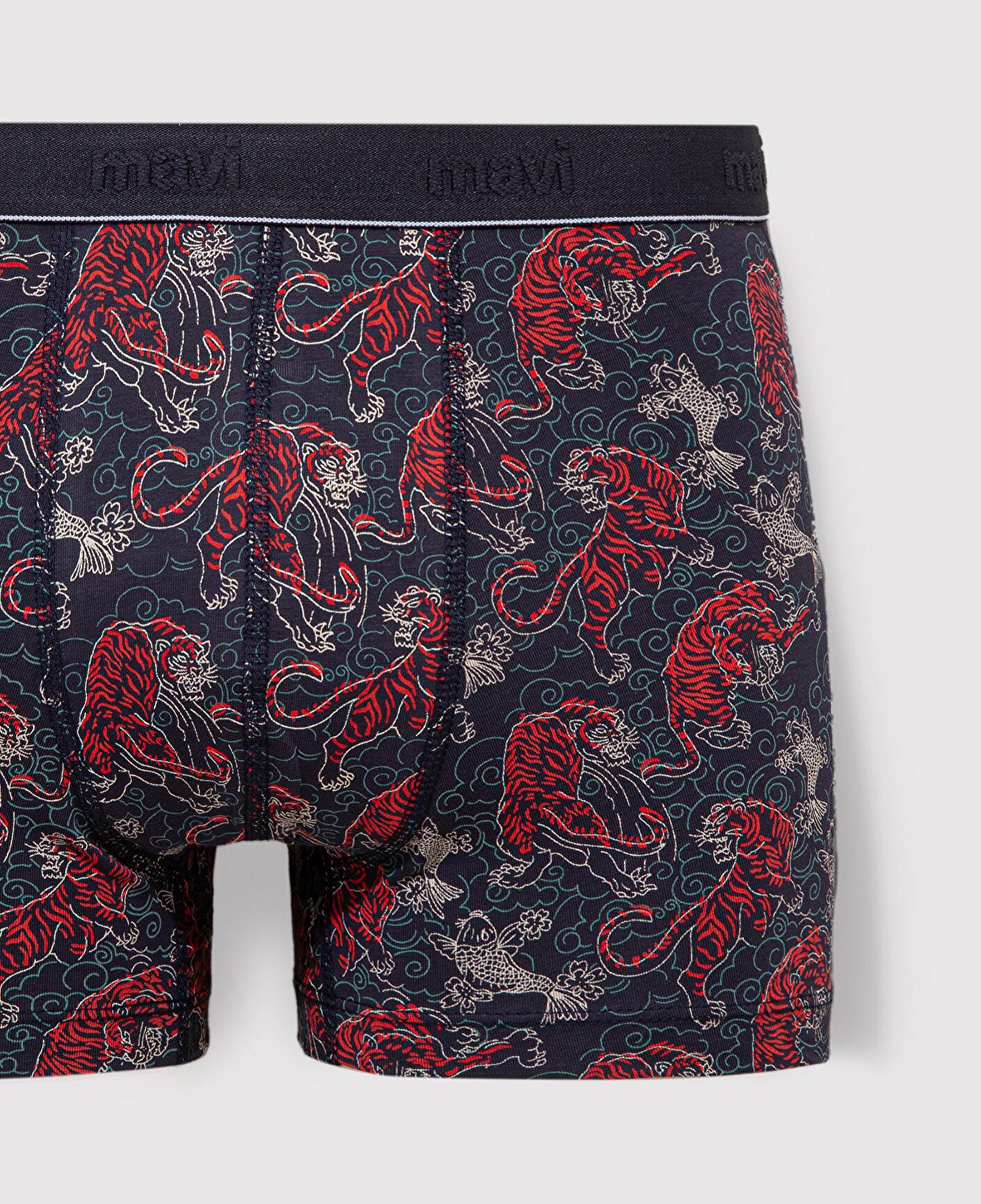 Mavi 3lü Kaplan Baskılı Lacivert Boxer 0912211-24413