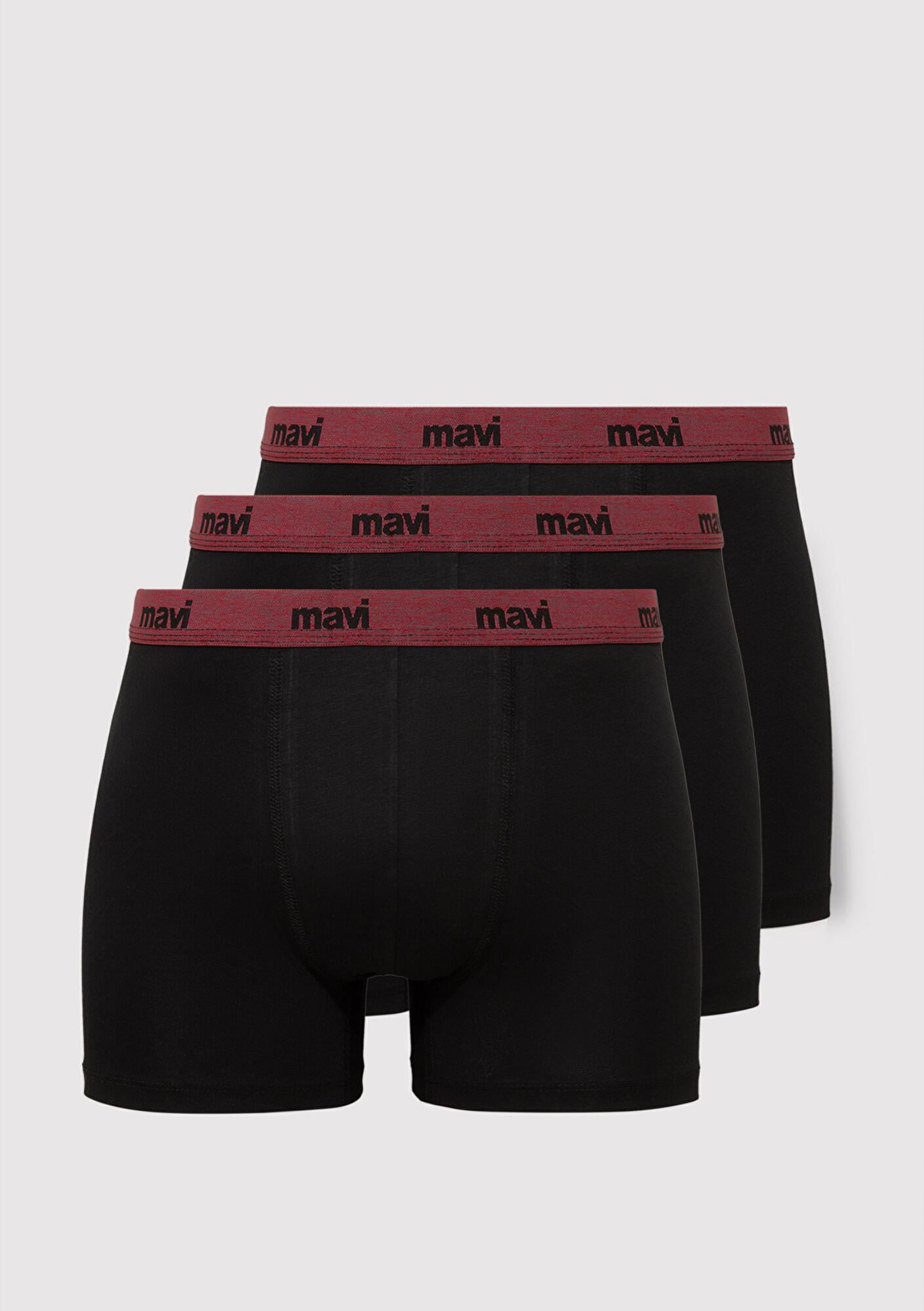 Mavi 3lü Siyah Basic Boxer 0912231-900