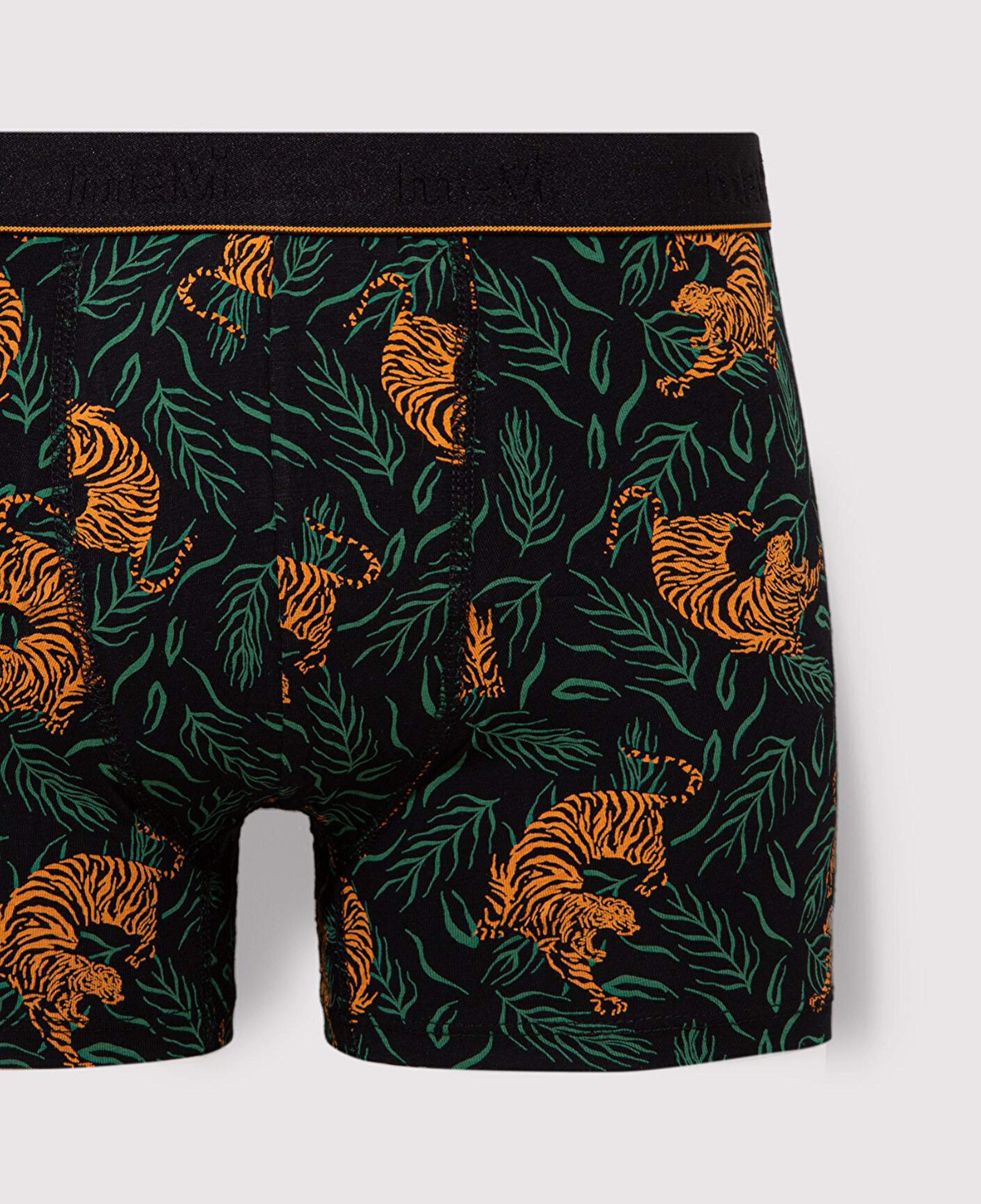 Mavi 3lü Kaplan Baskılı Siyah Boxer 0912203-900