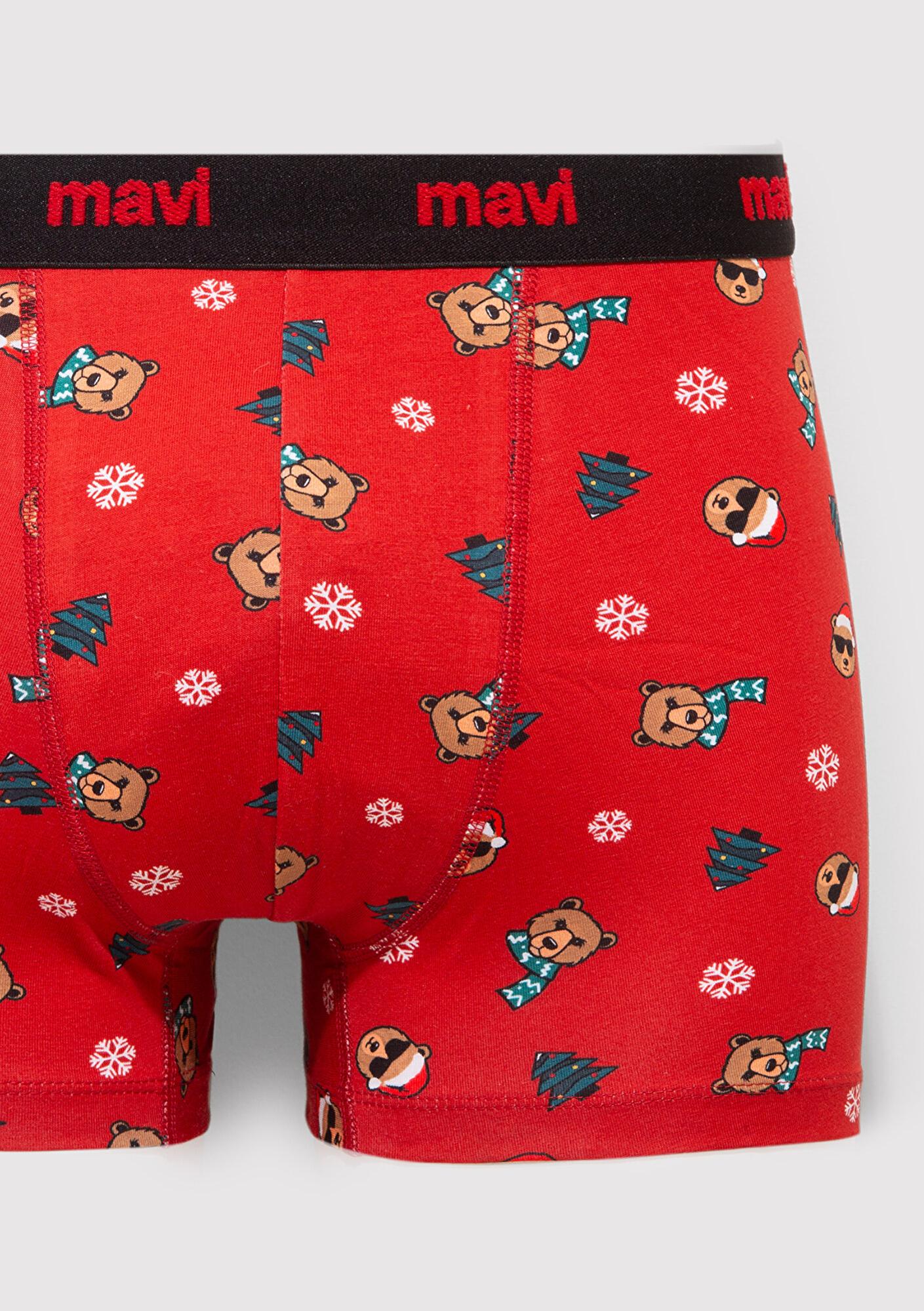 Mavi Yılbaşı Temalı Baskılı Boxer 0912135-32421