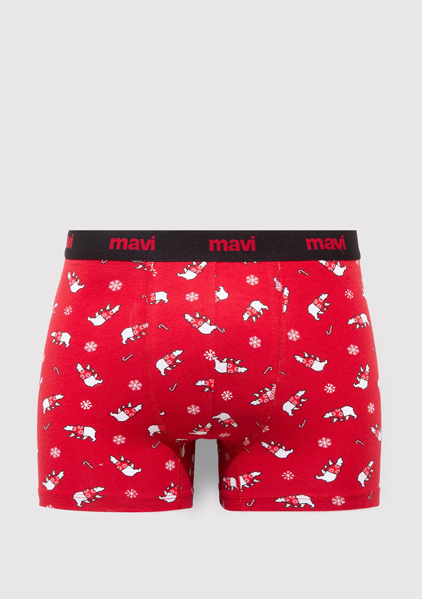 Mavi Yılbaşı Temalı Baskılı Boxer 0912140-32421