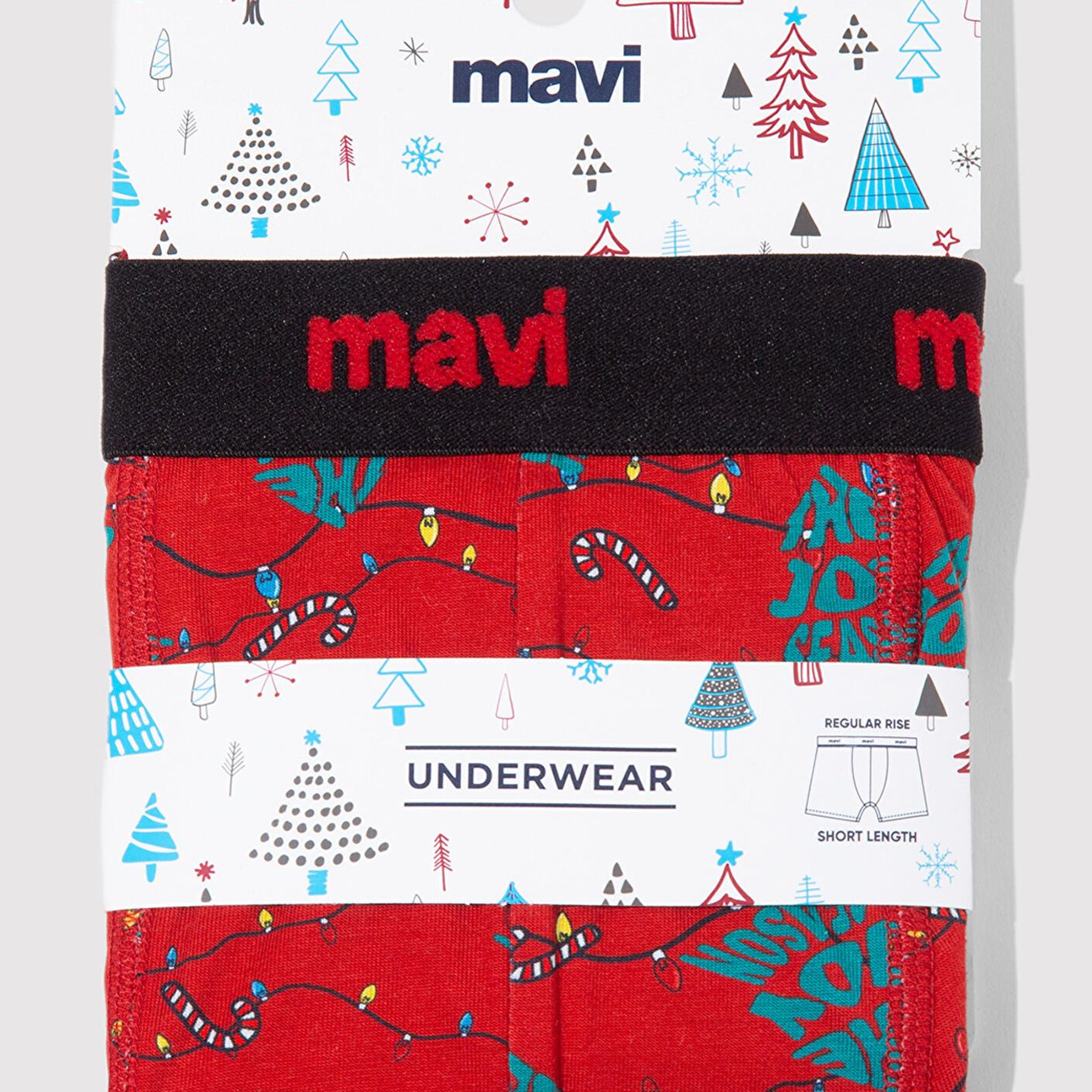 Mavi Yılbaşı Temalı Baskılı Boxer 0912134-32421