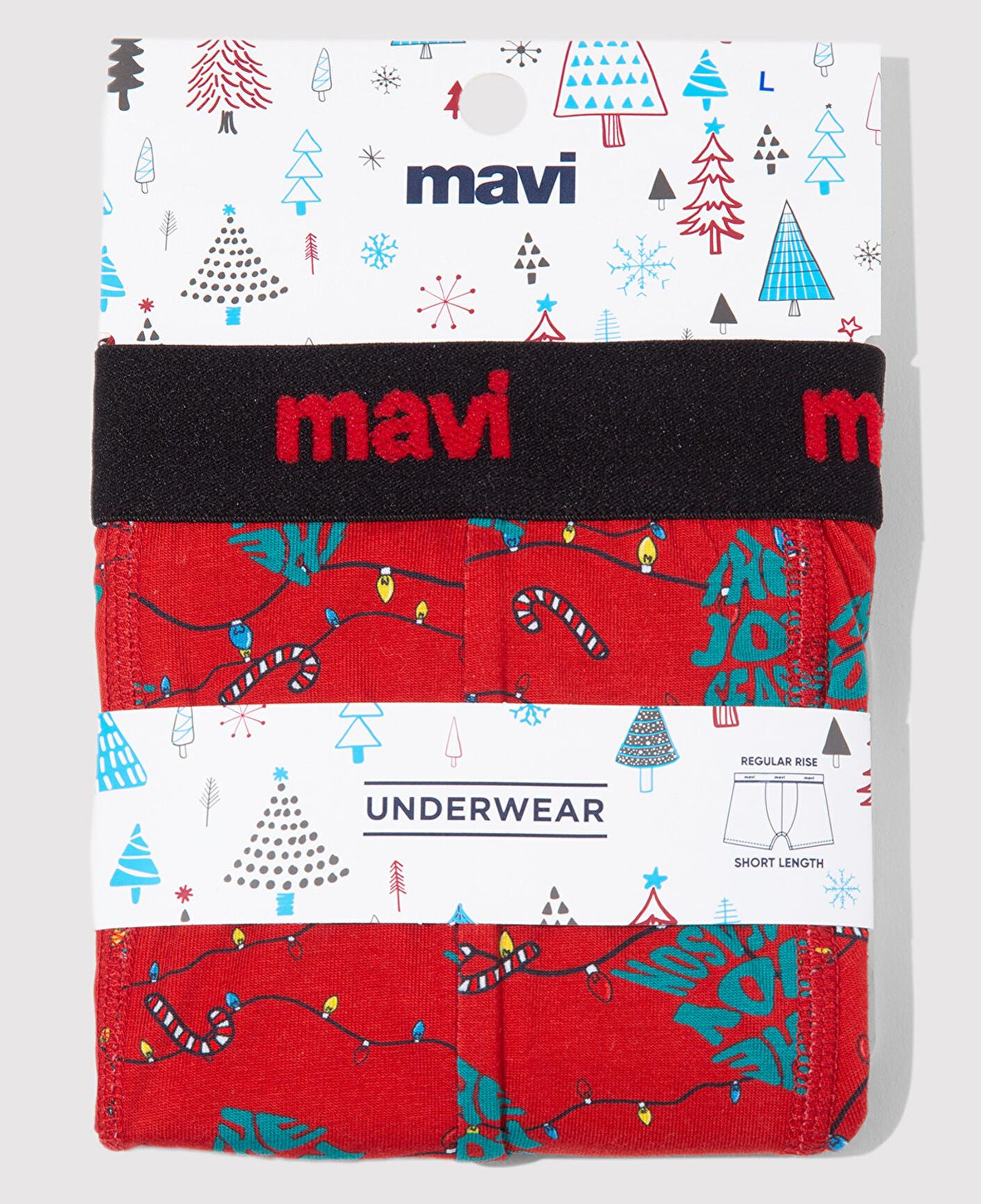 Mavi Yılbaşı Temalı Baskılı Boxer 0912134-32421