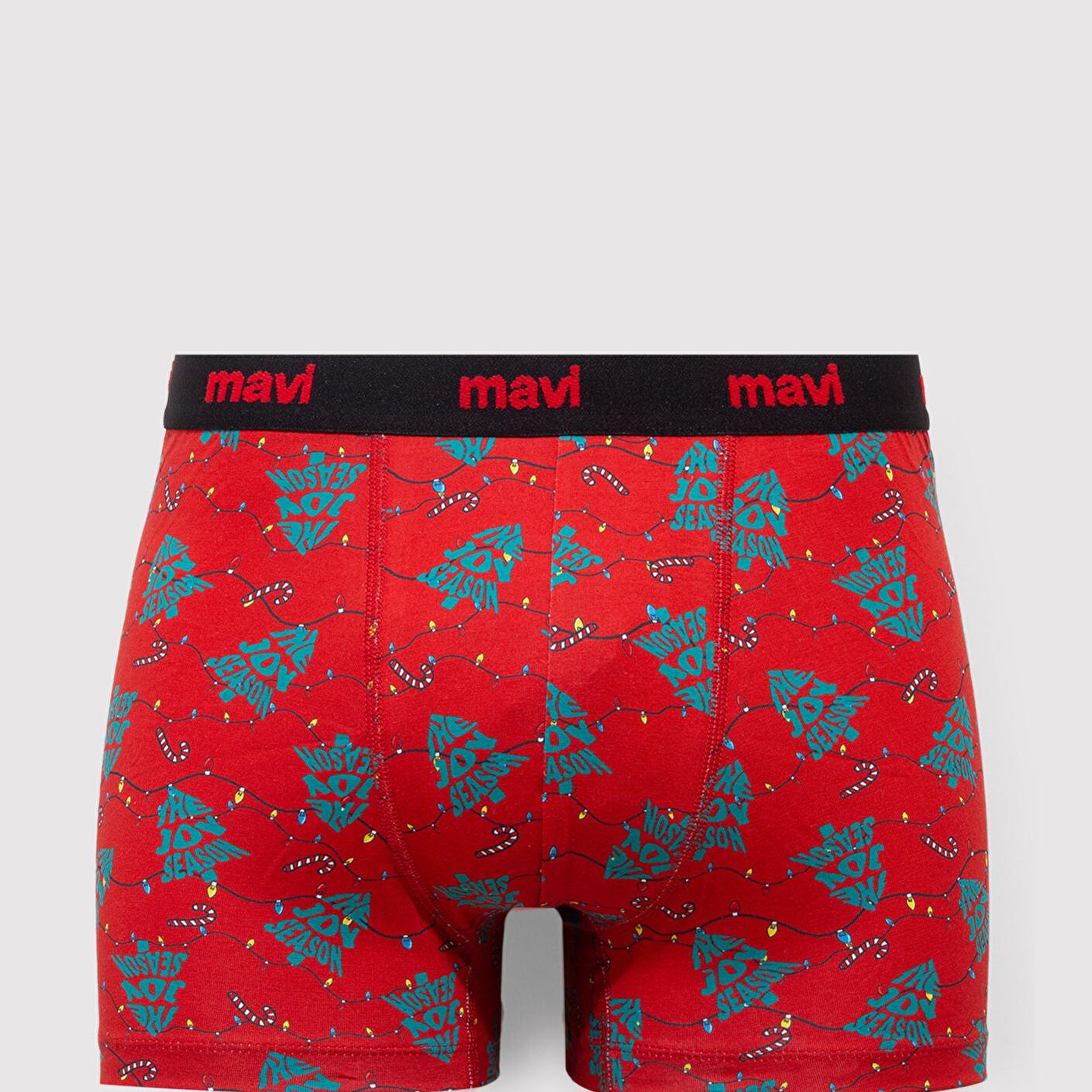 Mavi Yılbaşı Temalı Baskılı Boxer 0912134-32421