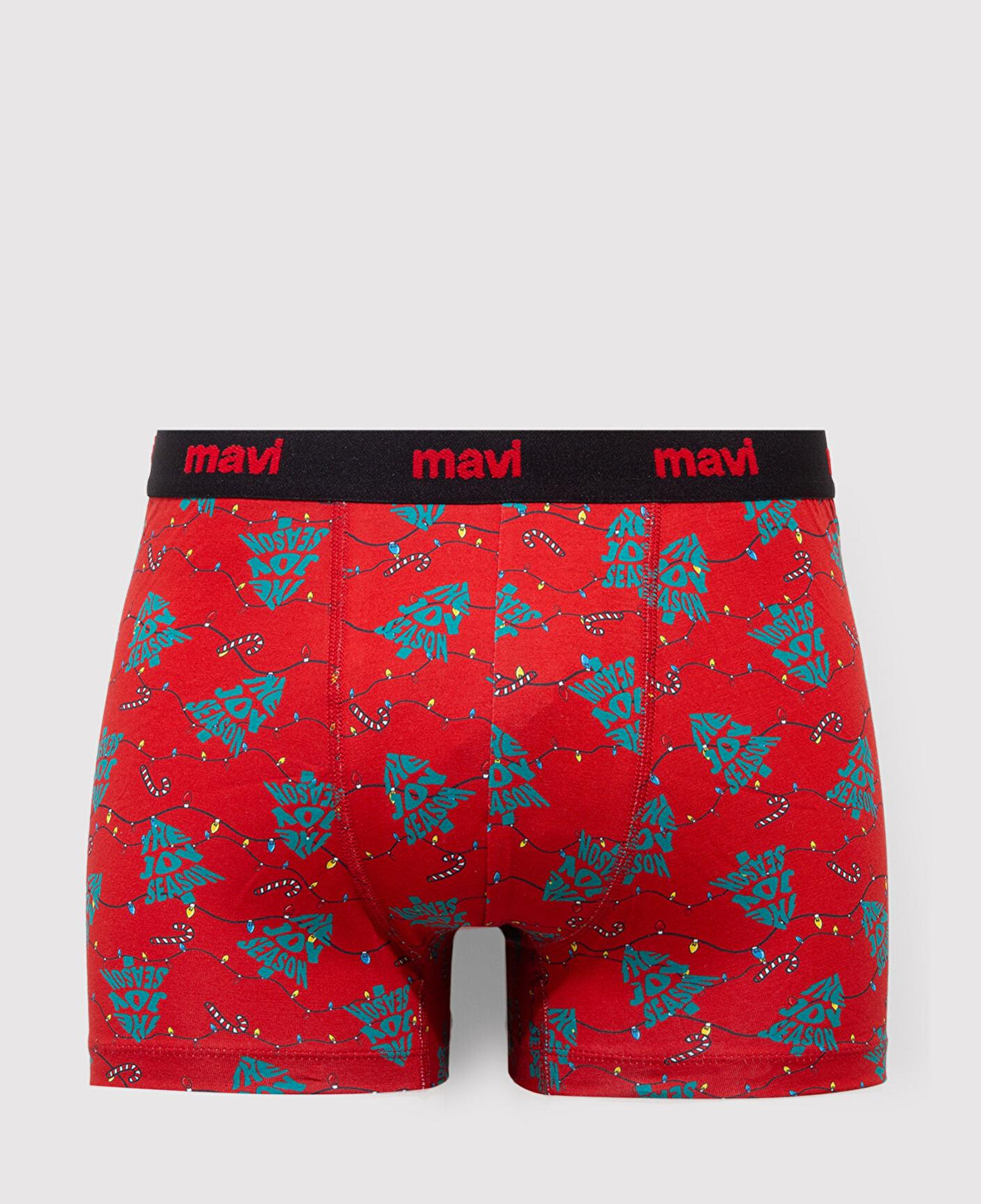 Mavi Yılbaşı Temalı Baskılı Boxer 0912134-32421