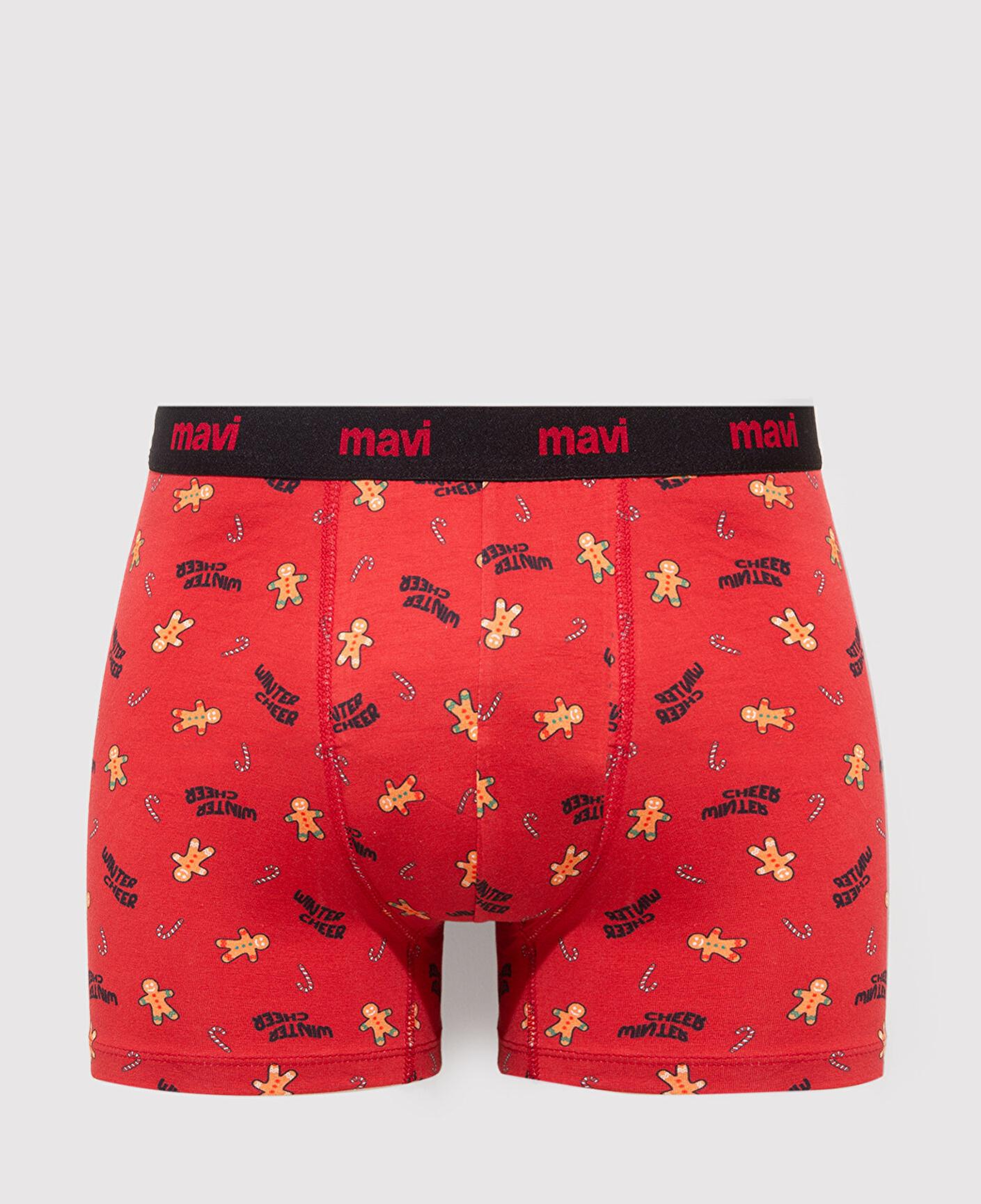 Mavi Yılbaşı Temalı Baskılı Boxer 0912133-32421