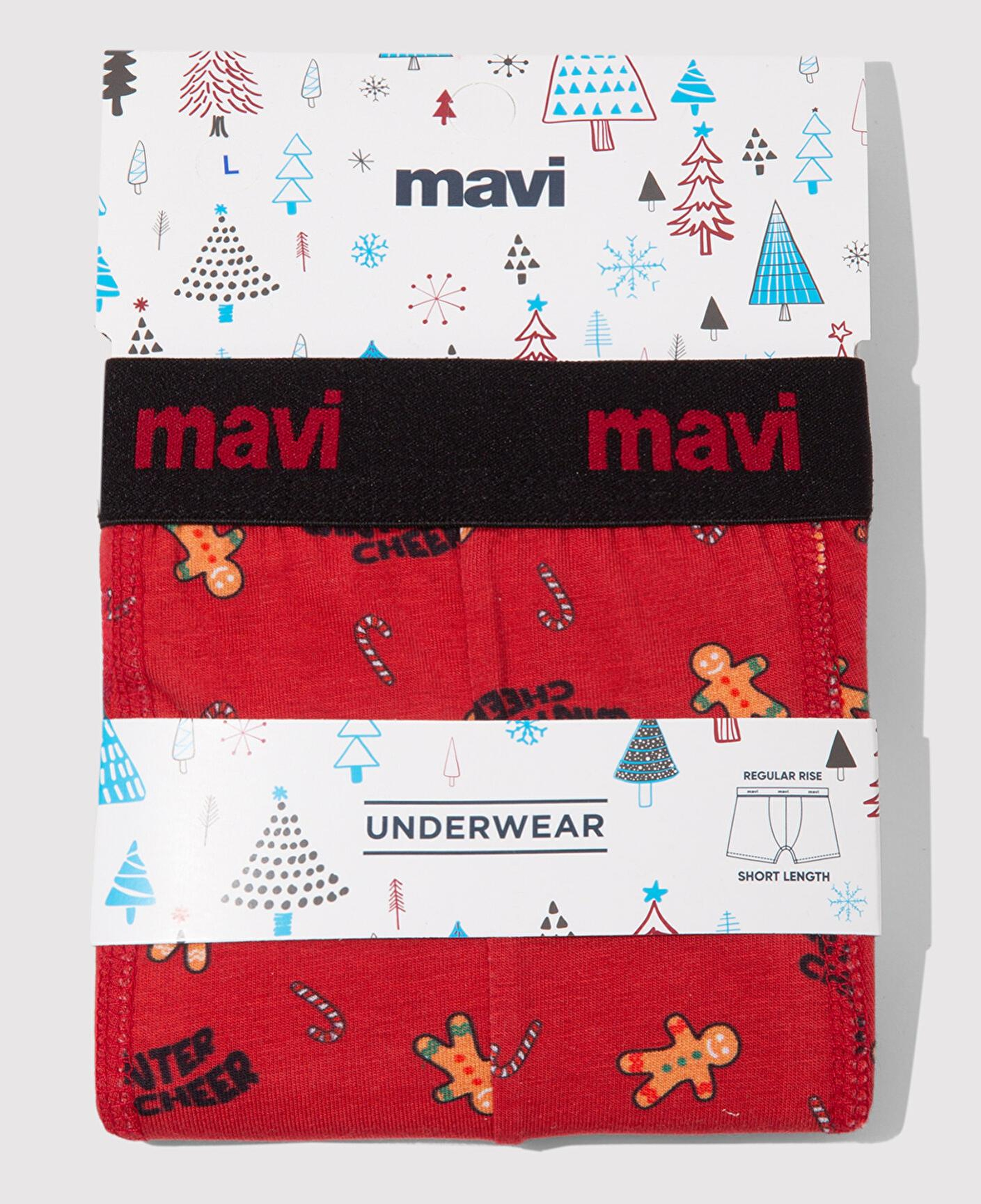 Mavi Yılbaşı Temalı Baskılı Boxer 0912133-32421