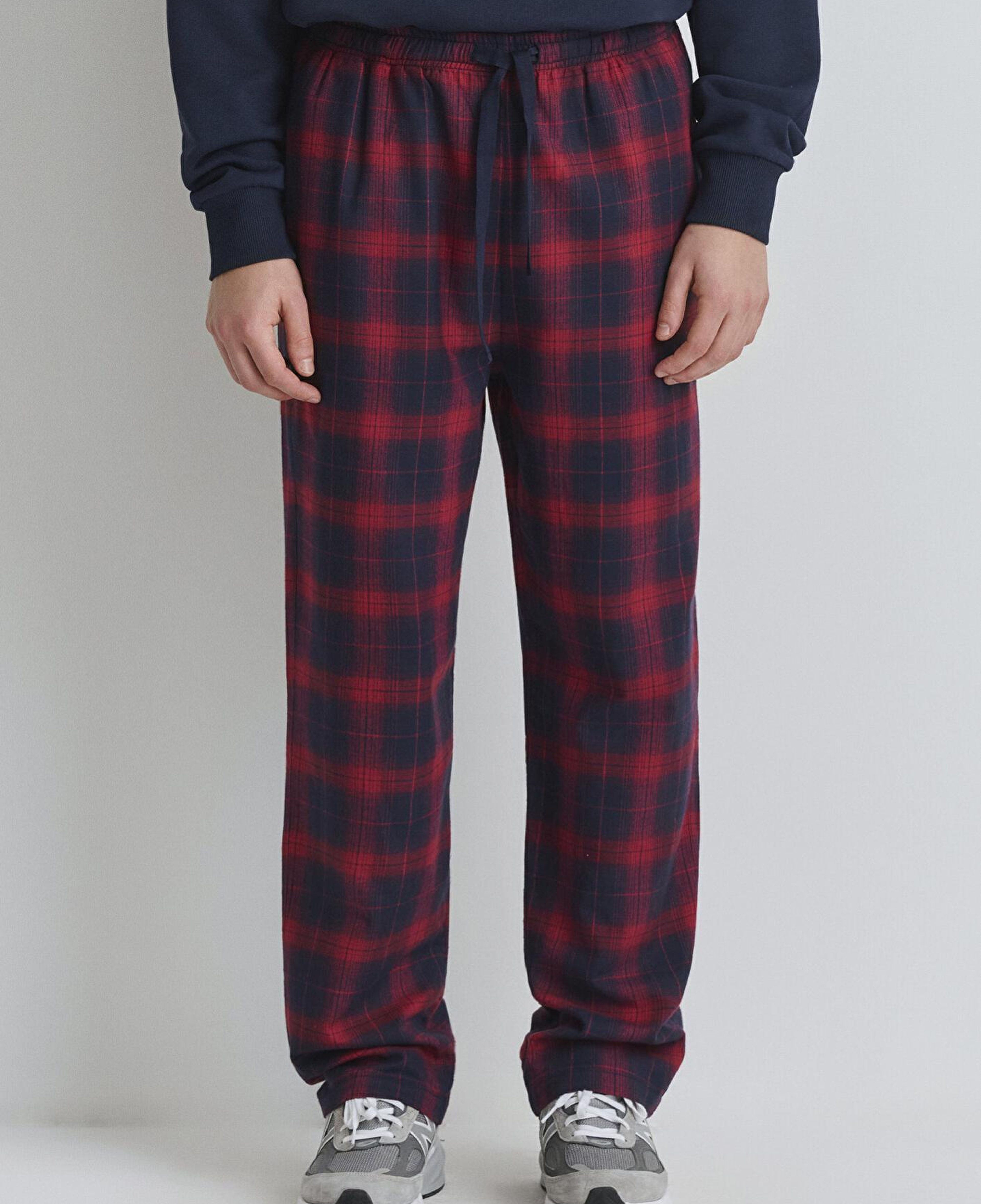 Mavi Yılbaşı Temalı Ekose Pantolon 0010570-84538