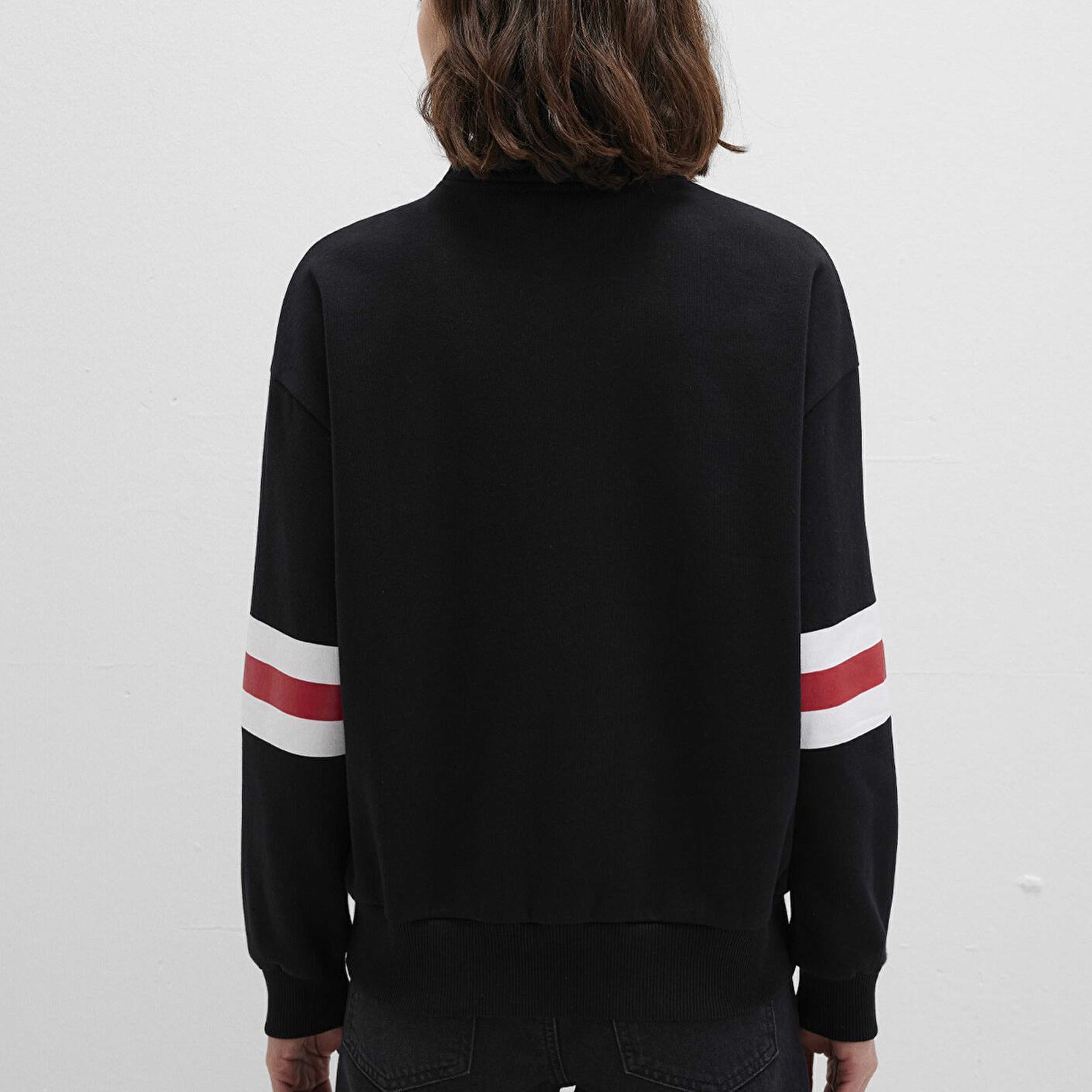 Mavi Tom ve Jerry Baskılı Siyah Sweatshirt 1S10472-900