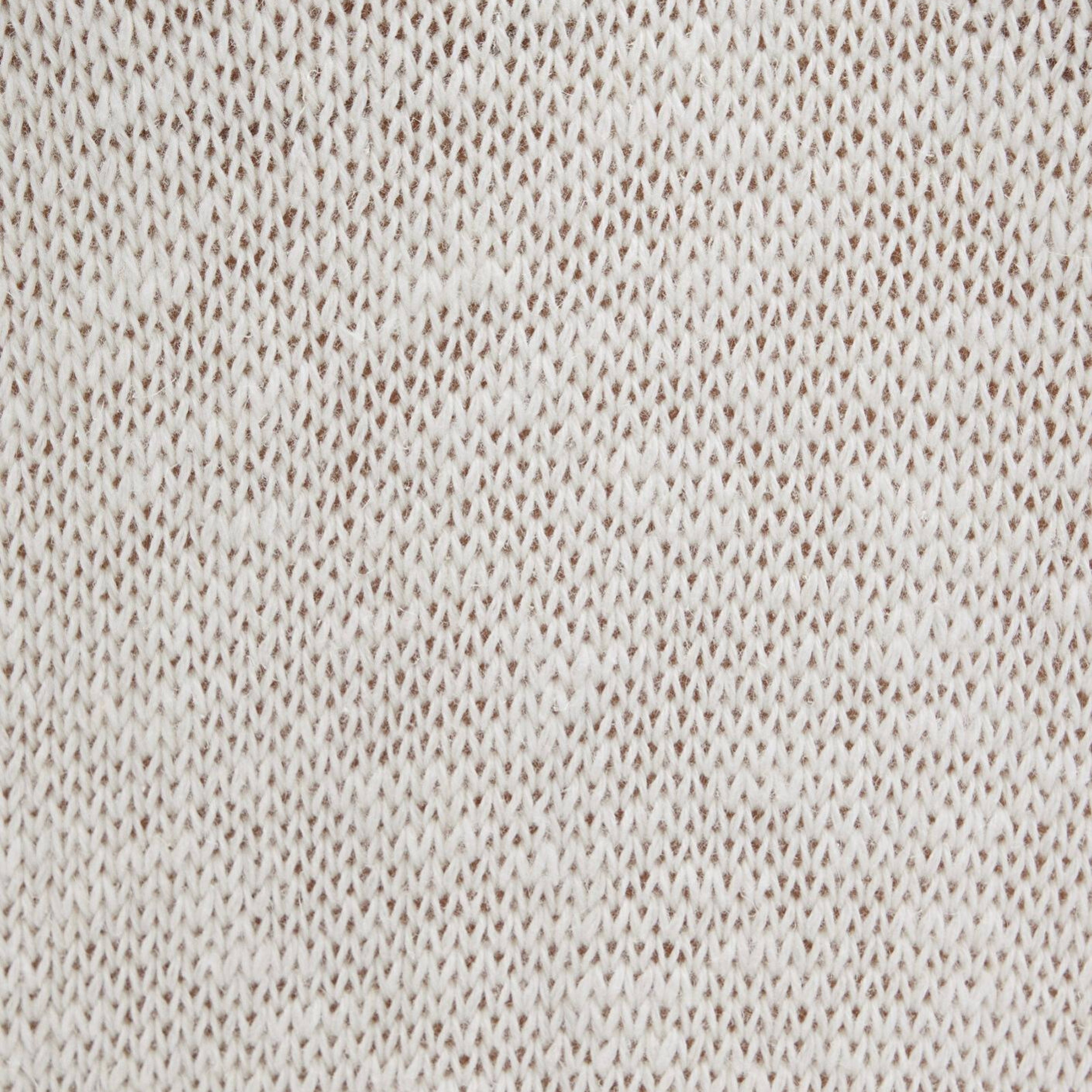 Mavi Keten Karışımlı Kol Detaylı Bej Triko Polo 1710834-91338