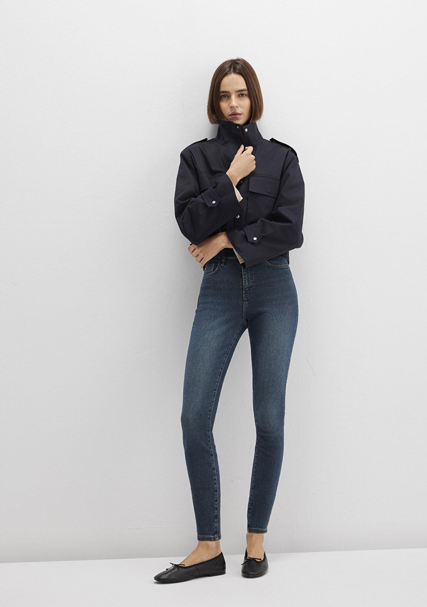 Mavi Serenay Gold Premium Gölgeli Koyu Mavi Jean Pantolon 100980-90530