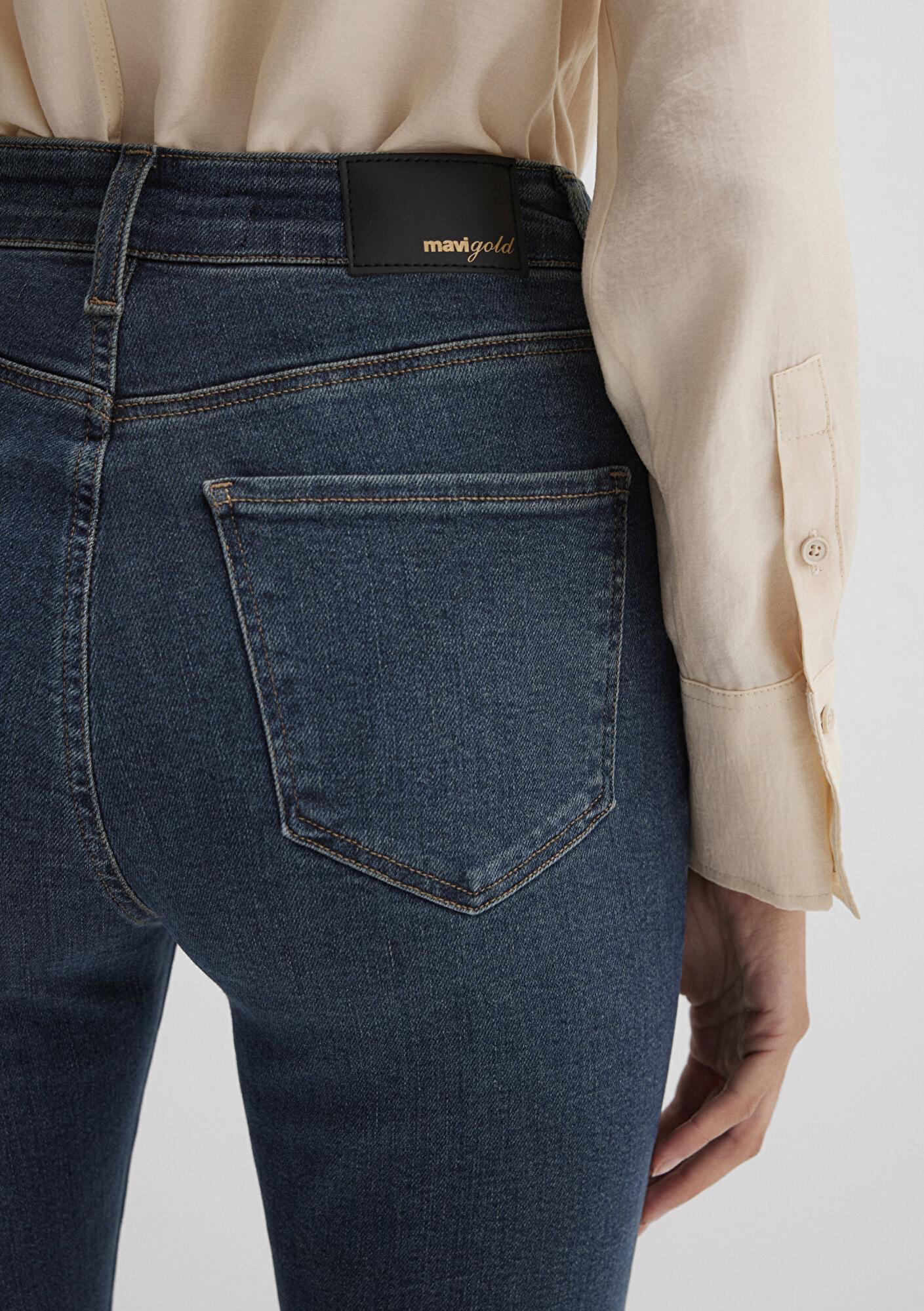 Mavi Serenay Gold Premium Gölgeli Koyu Mavi Jean Pantolon 100980-90530