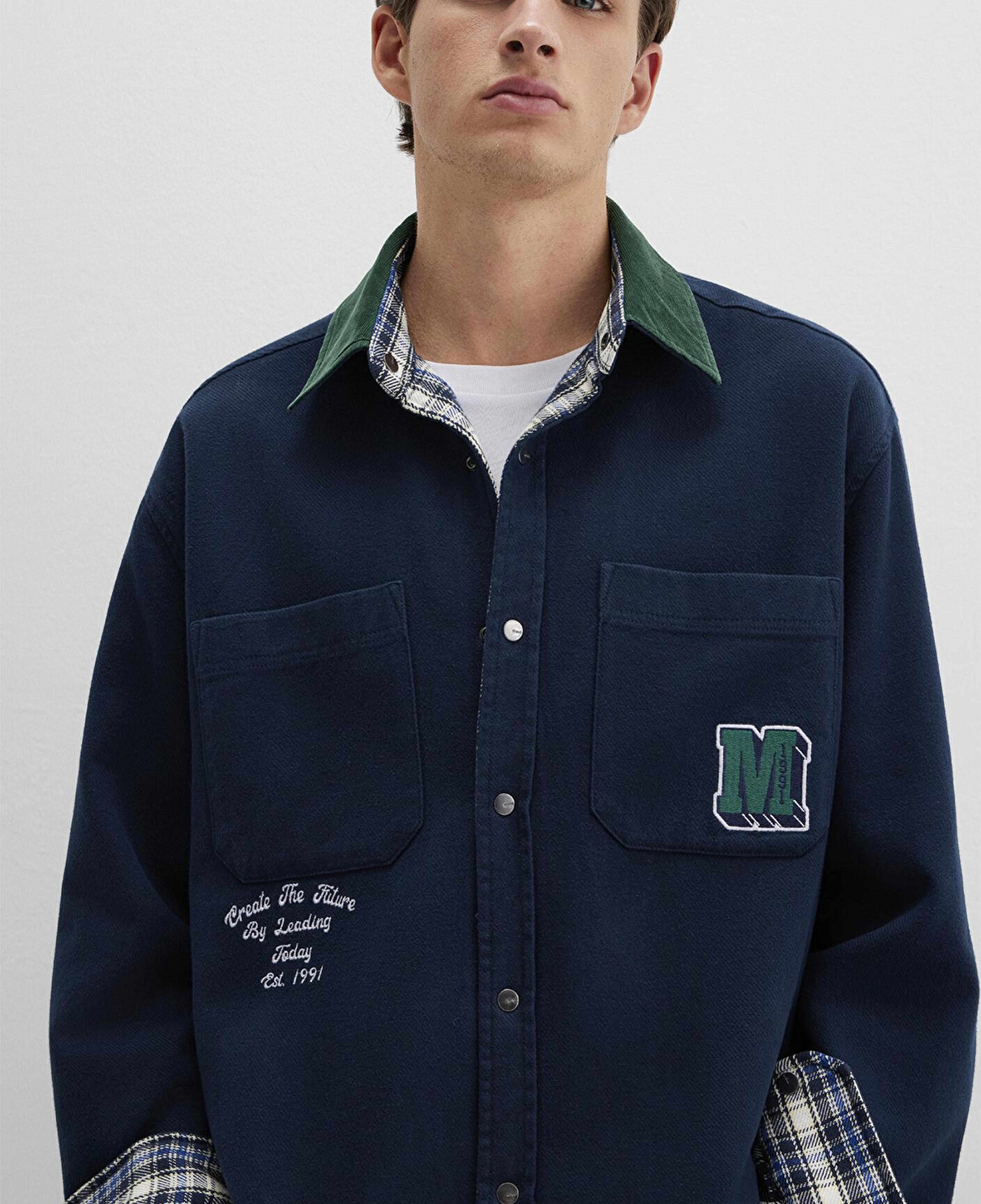 Mavi Çift Taraflı Lacivert Gömlek Loose Fit / Bol Rahat Kesim 0211783-80872