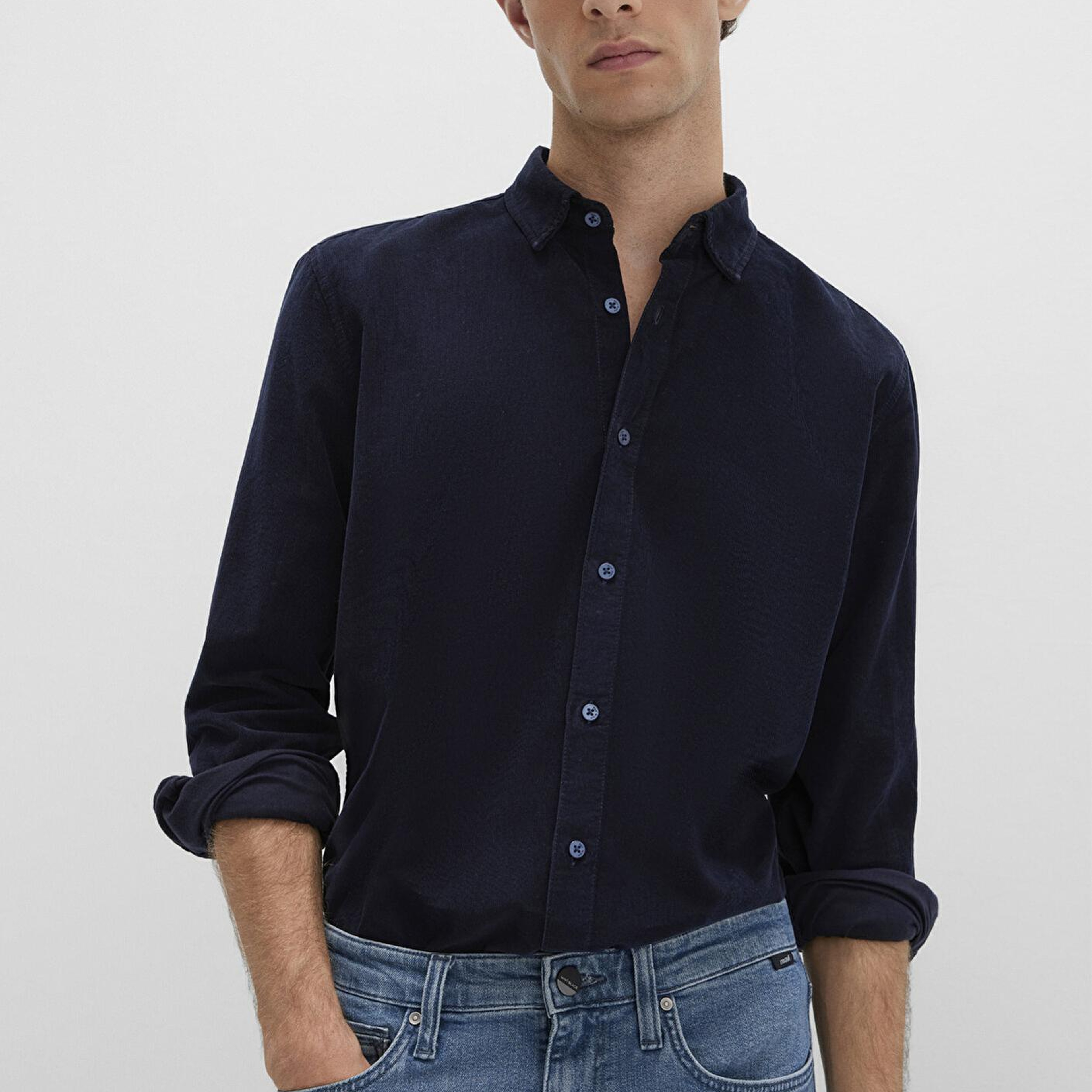 Mavi Mavi Black Kadife Lacivert Gömlek Regular Fit / Normal Kesim 0211746-80872