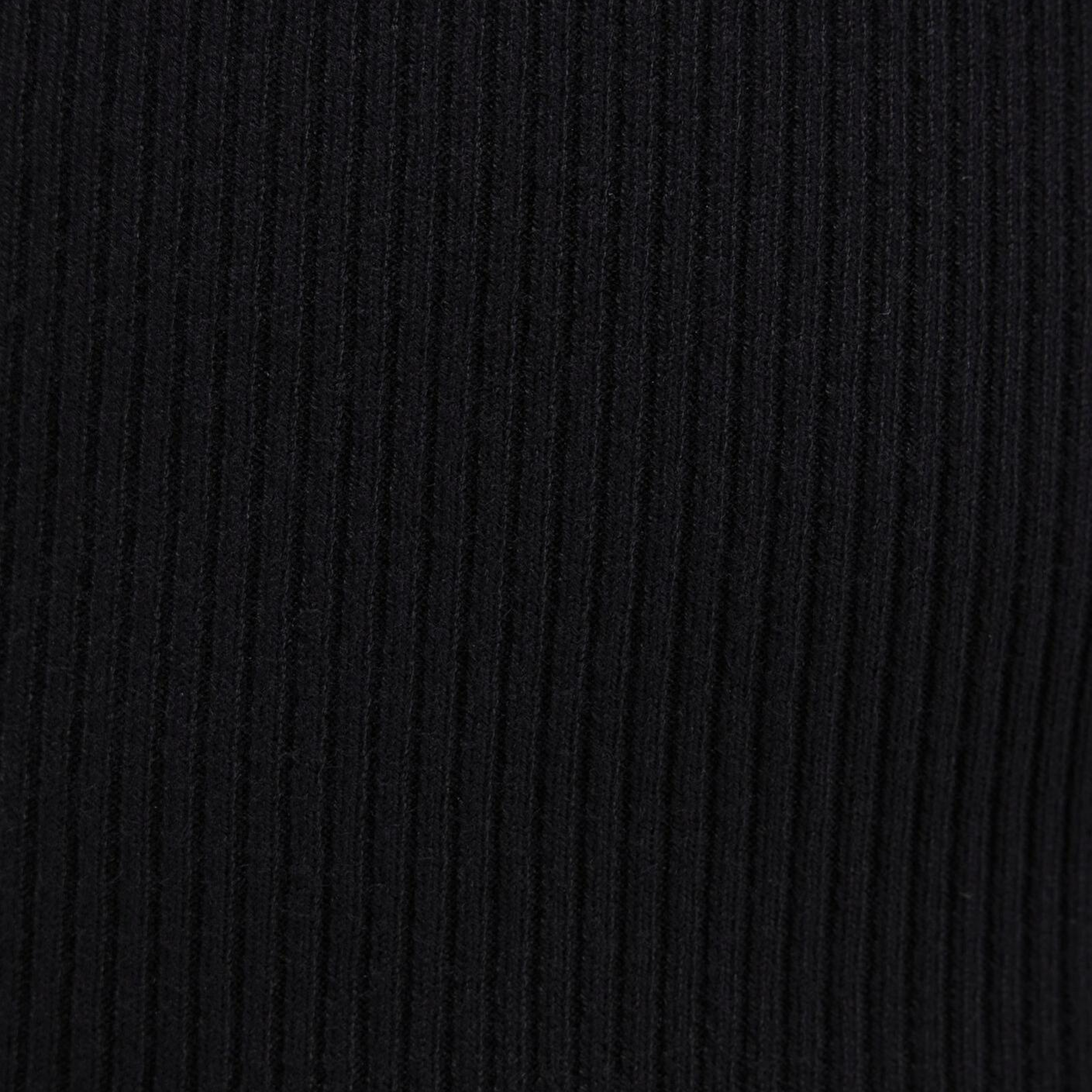 Mavi Fermuar Detaylı Dik Yaka Siyah Kazak Fitted / Vücuda Oturan Kesim 1710790-900