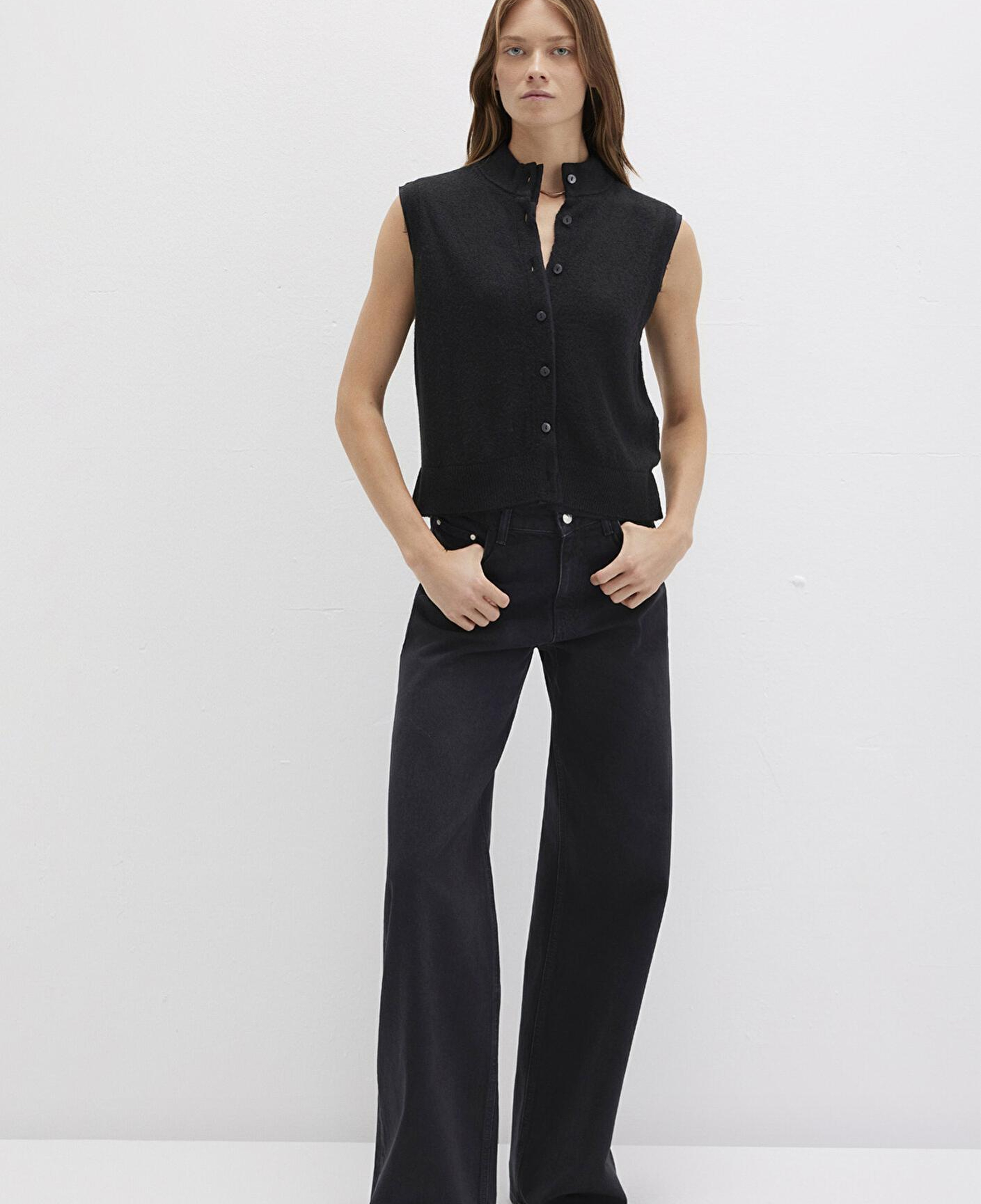 Mavi Yün Karışımlı Siyah Yelek Regular Fit / Normal Kesim 1710791-900