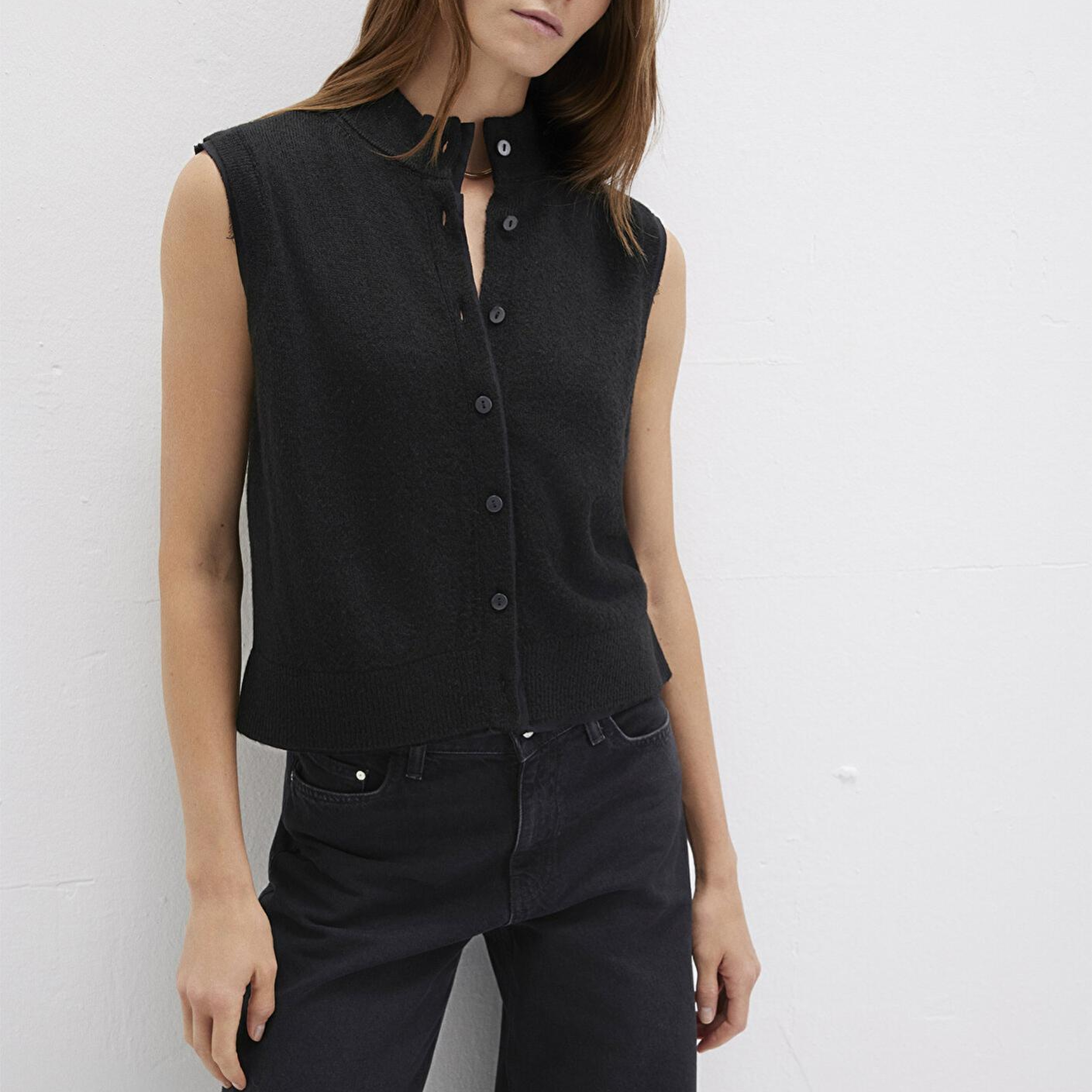 Mavi Yün Karışımlı Siyah Yelek Regular Fit / Normal Kesim 1710791-900