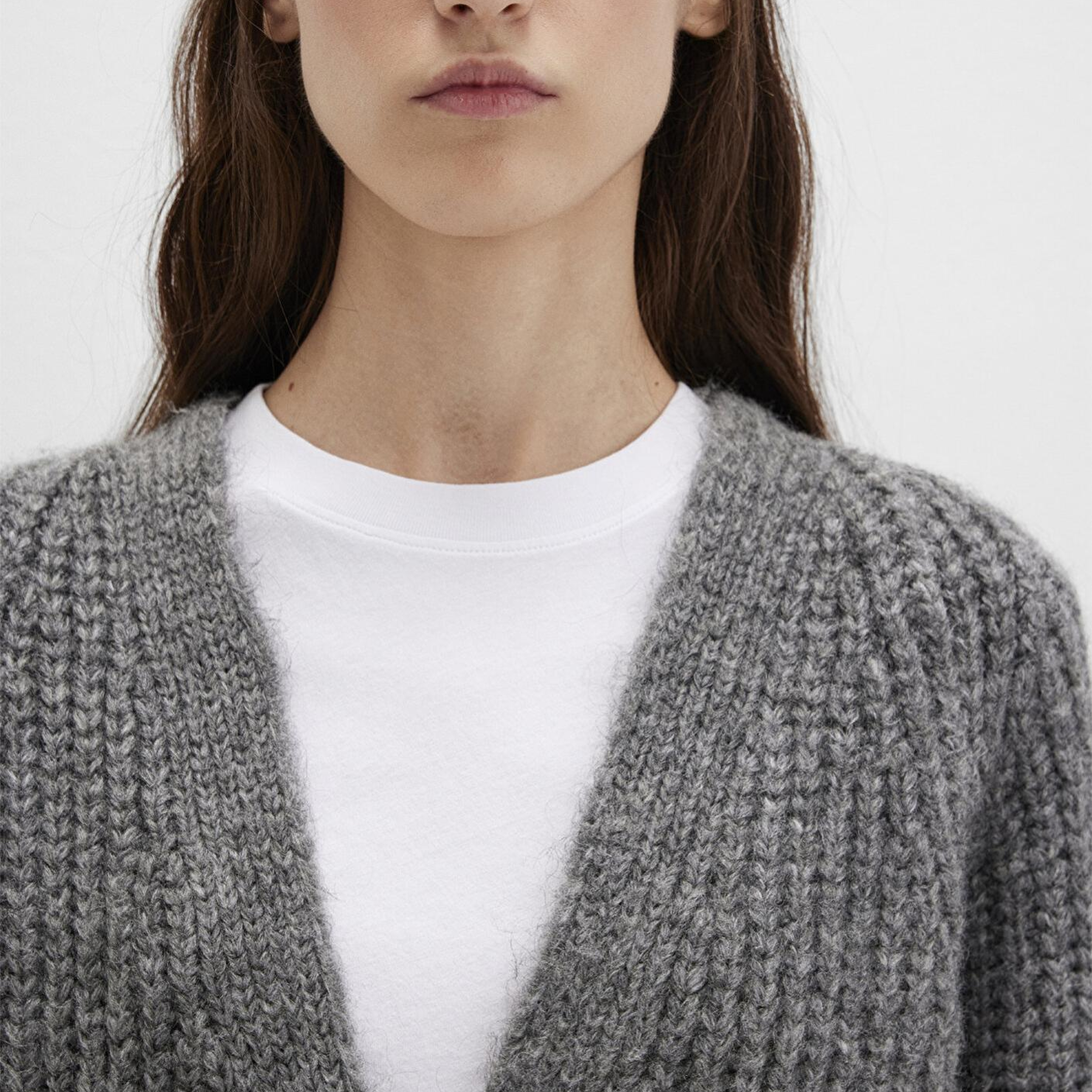 Mavi Düğme Detaylı Gri Hırka Regular Fit / Normal Kesim 1710386-80024