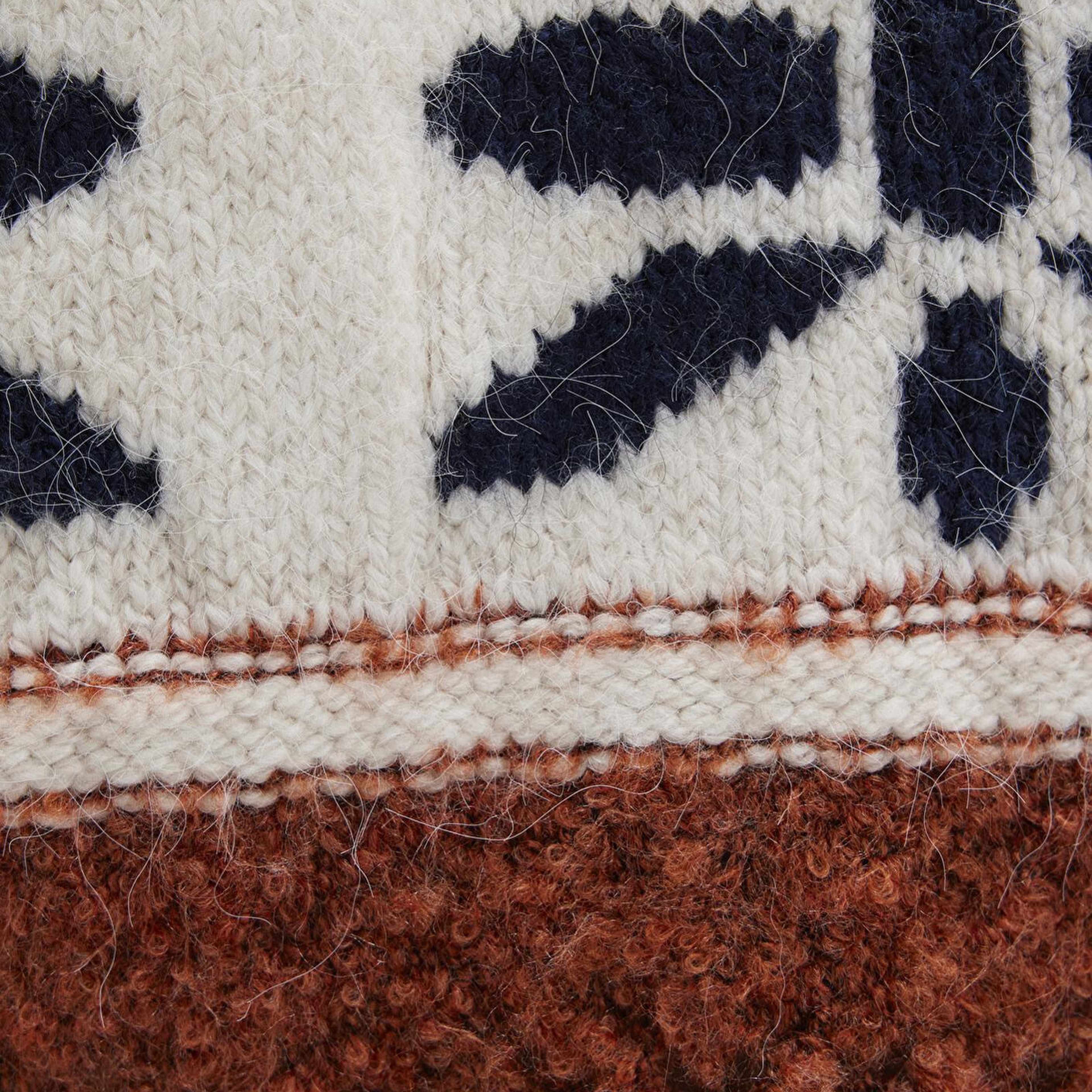 Mavi Kar Tanesi Detaylı Blok Renkli Kazak Loose Fit / Bol Rahat Kesim 1710803-89101