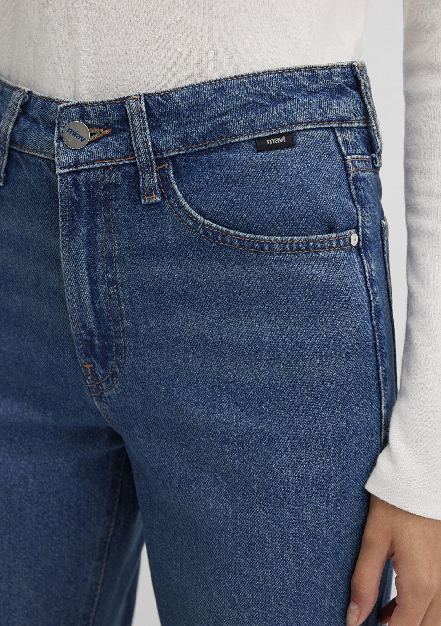 Mavi Miav Jeans 90lar Gölgeli Koyu Mavi Jean Pantolon 1010299-91180