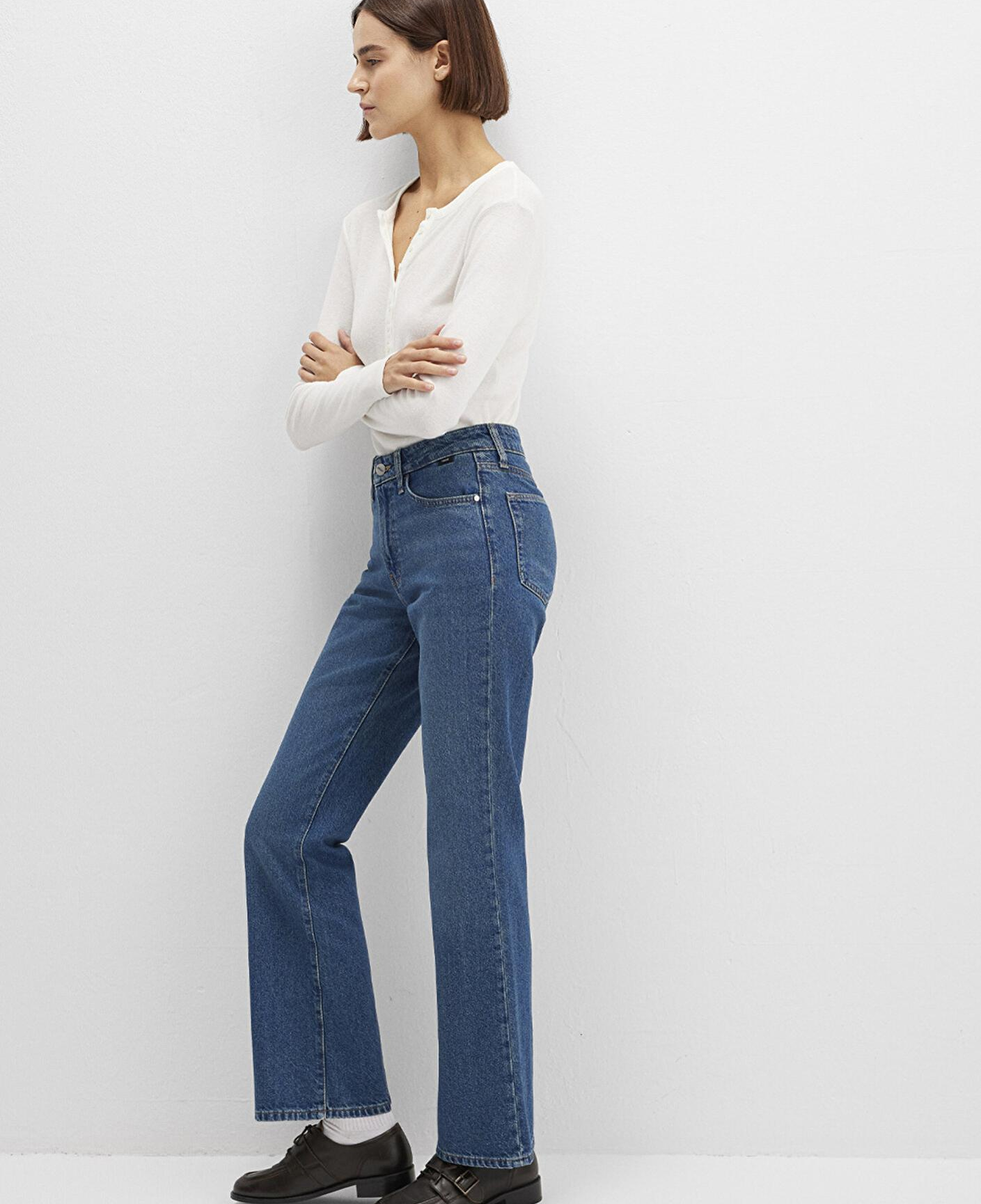 Mavi Miav Jeans 90lar Gölgeli Koyu Mavi Jean Pantolon 1010299-91180