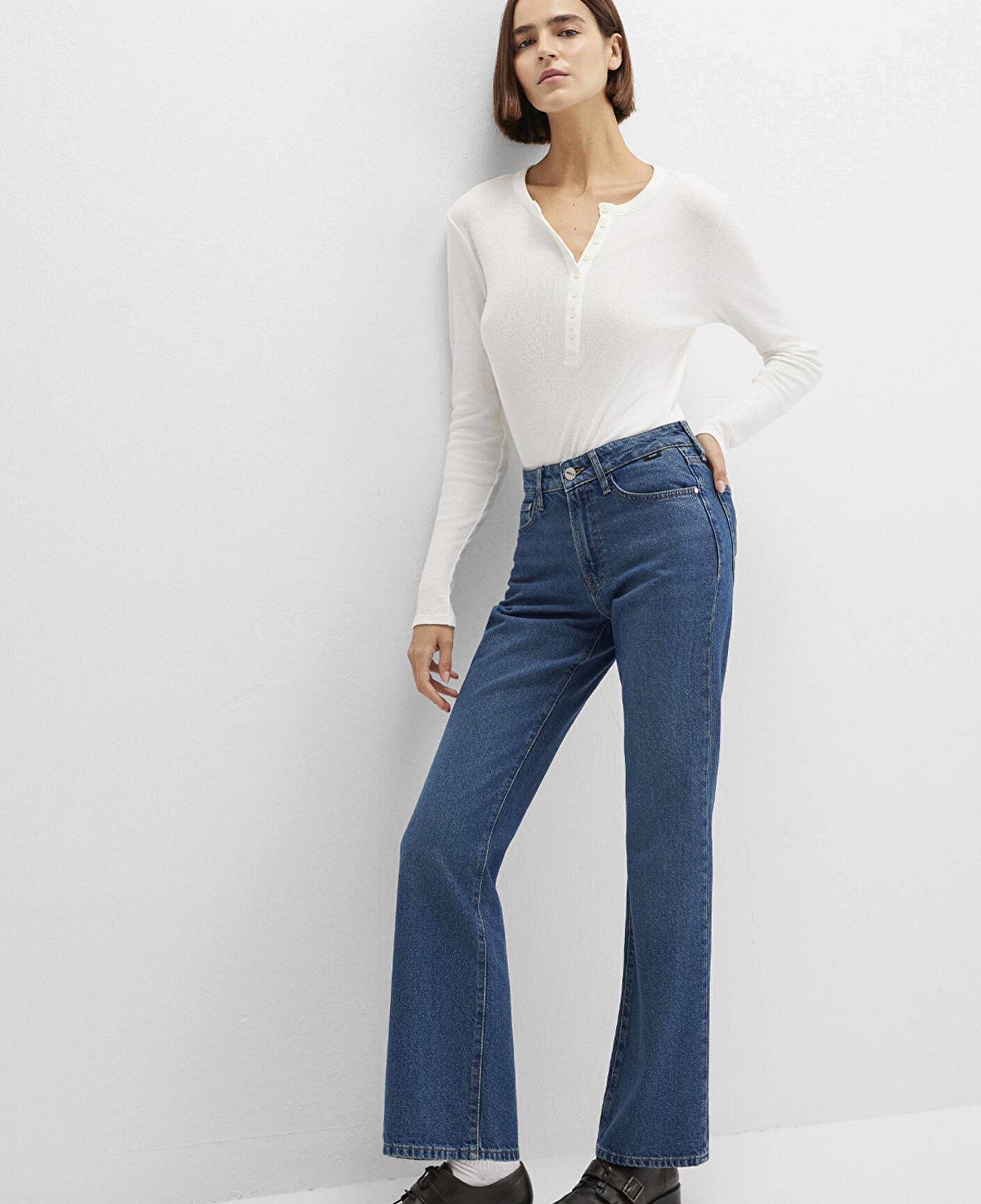 Mavi Miav Jeans 90lar Gölgeli Koyu Mavi Jean Pantolon 1010299-91180