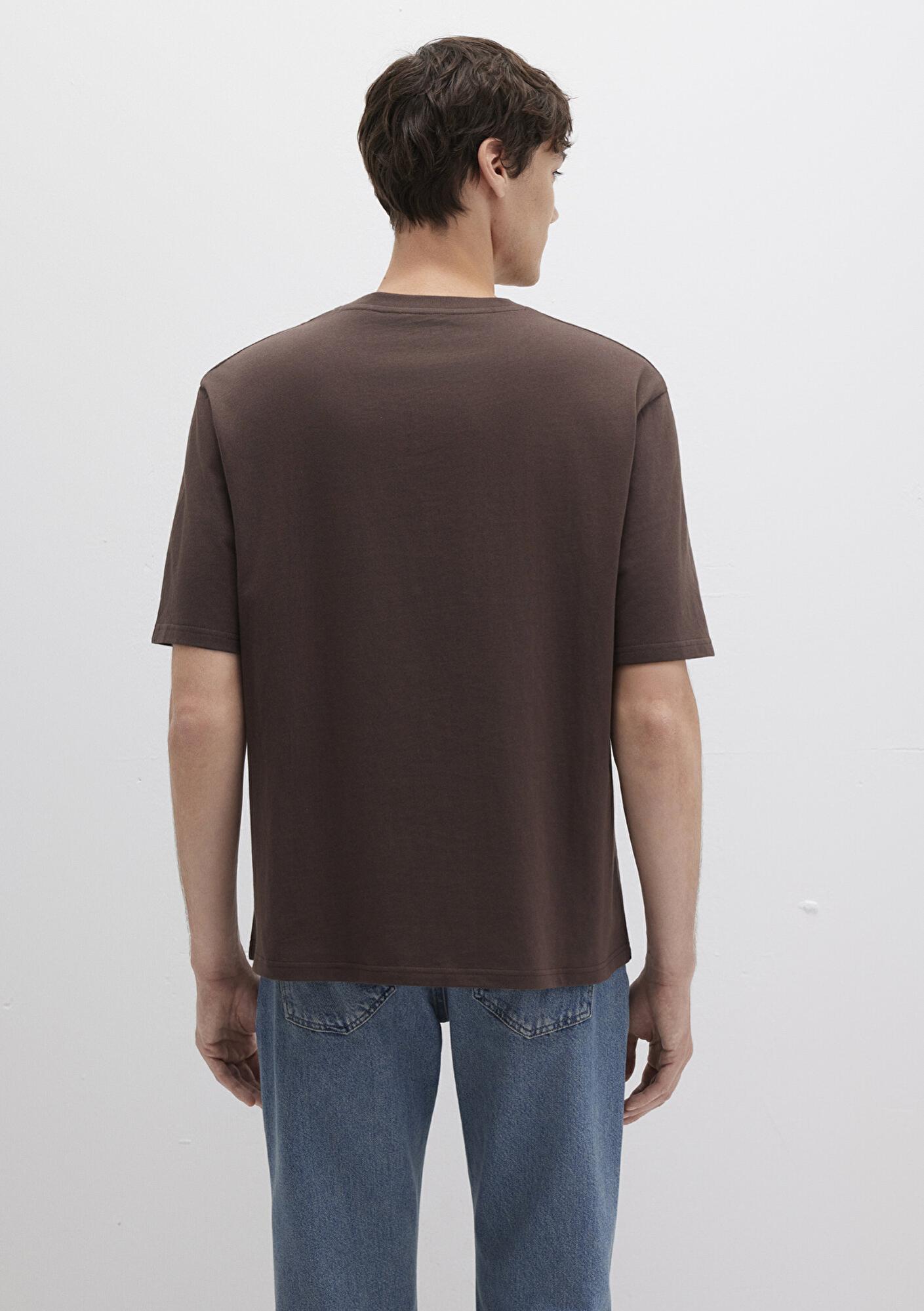 Mavi Mavi Logo Kahverengi Basic Tişört Relaxed Fit / Rahat Kesim 0613093-70251