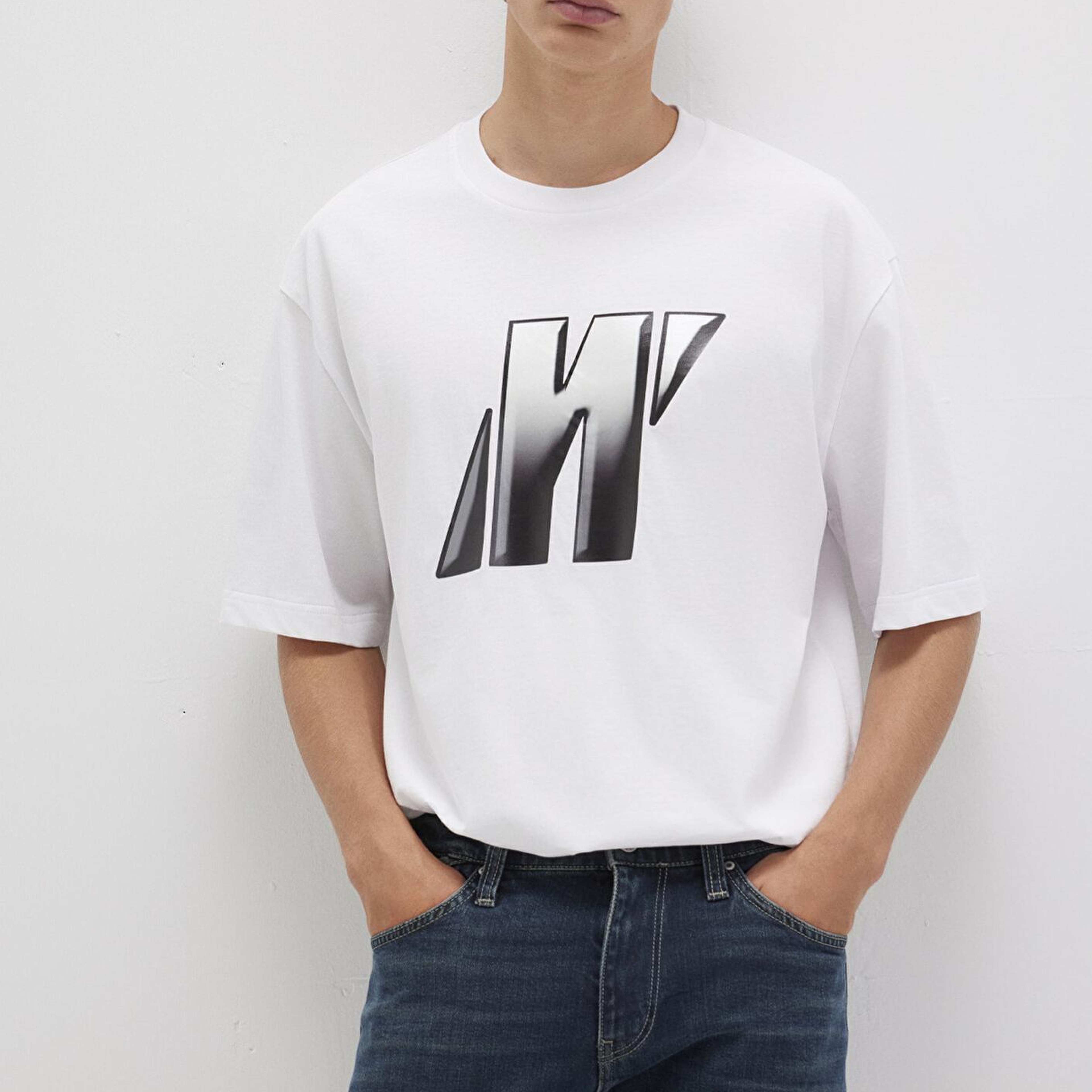 Mavi Mavi Pro Logo Baskılı Beyaz Tişört Relaxed Fit / Rahat Kesim 0613084-620