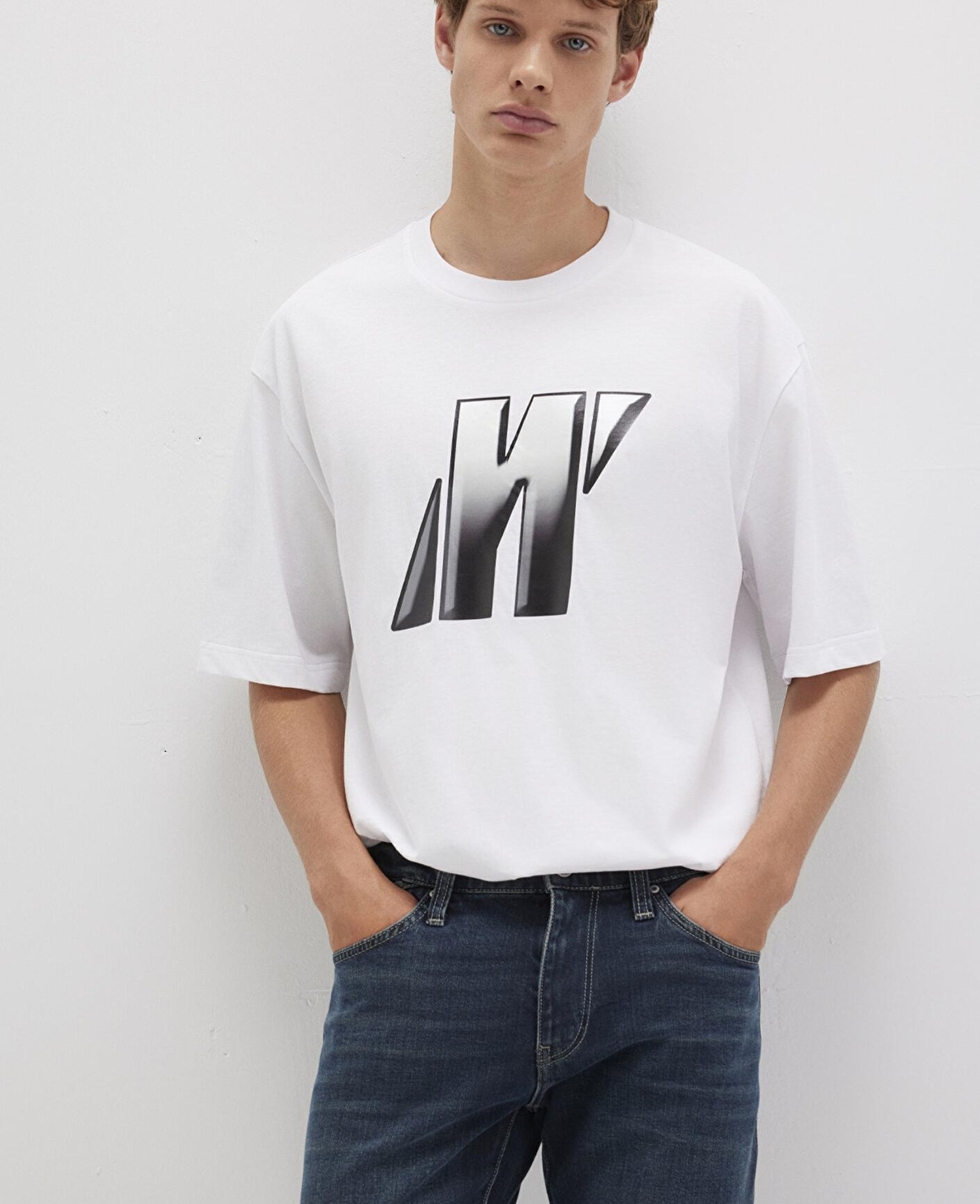 Mavi Mavi Pro Logo Baskılı Beyaz Tişört Relaxed Fit / Rahat Kesim 0613084-620