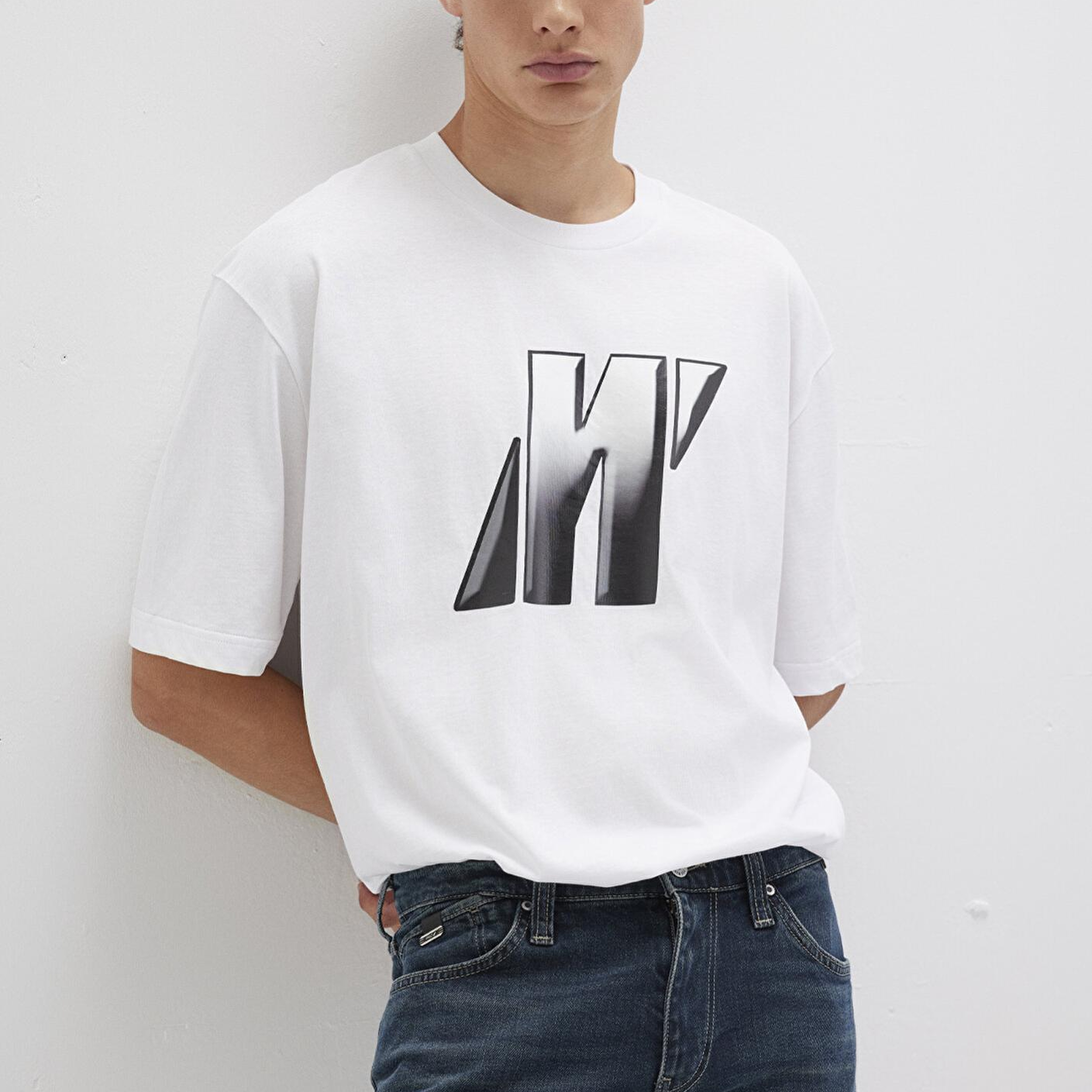 Mavi Mavi Pro Logo Baskılı Beyaz Tişört Relaxed Fit / Rahat Kesim 0613084-620