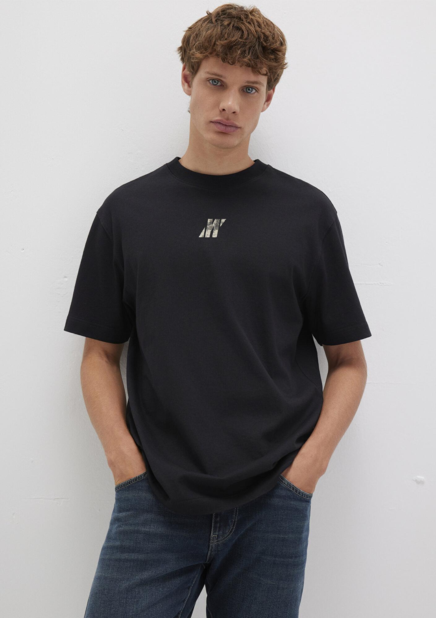 Mavi Mavi Pro Baskılı Siyah Tişört Loose Fit / Bol Rahat Kesim 0613078-900