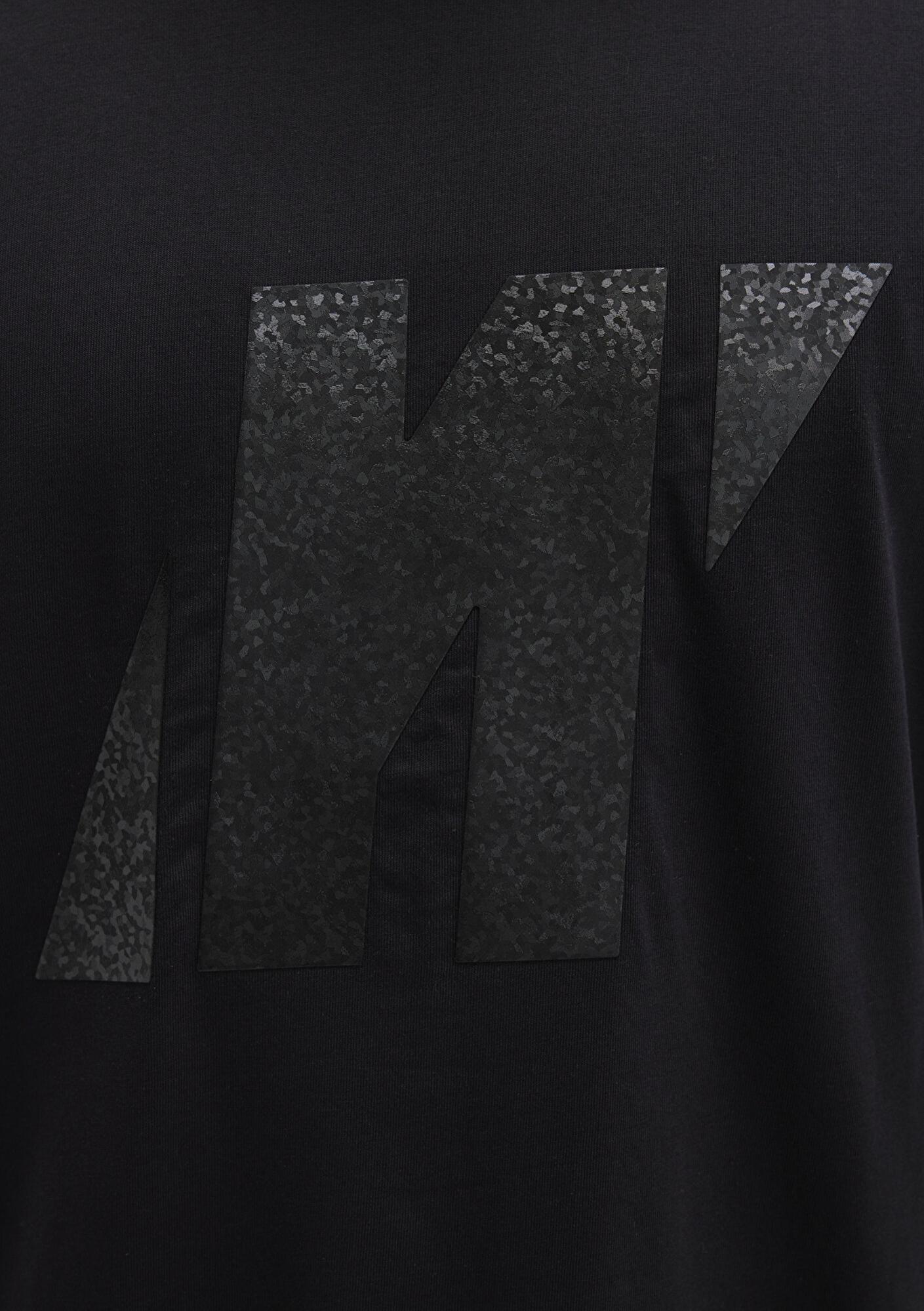 Mavi Mavi Pro Logo Baskılı Siyah Tişört Loose Fit / Bol Rahat Kesim 0613086-900