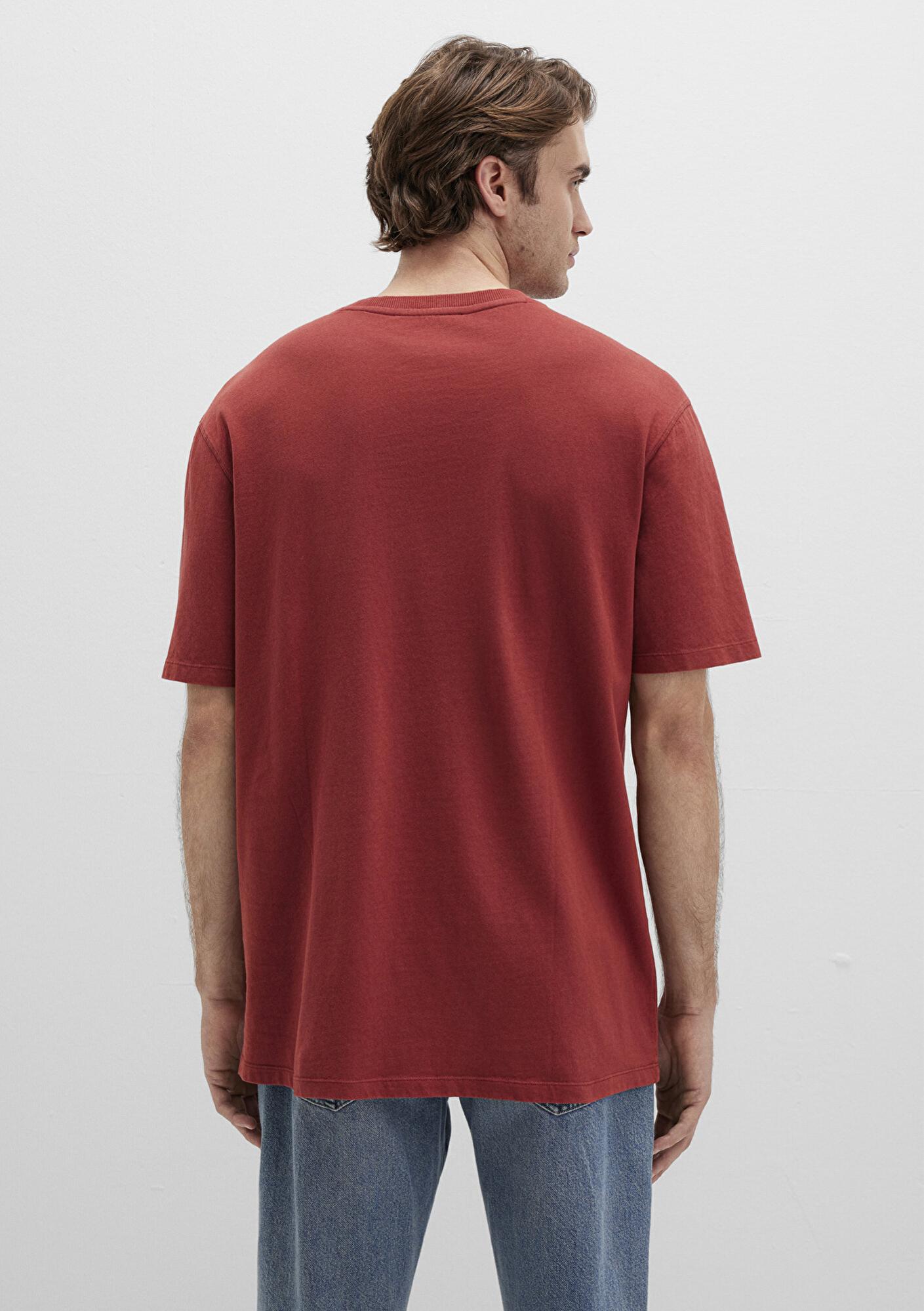 Mavi Kırmızı Tişört Loose Fit / Bol Rahat Kesim 0613044-70457