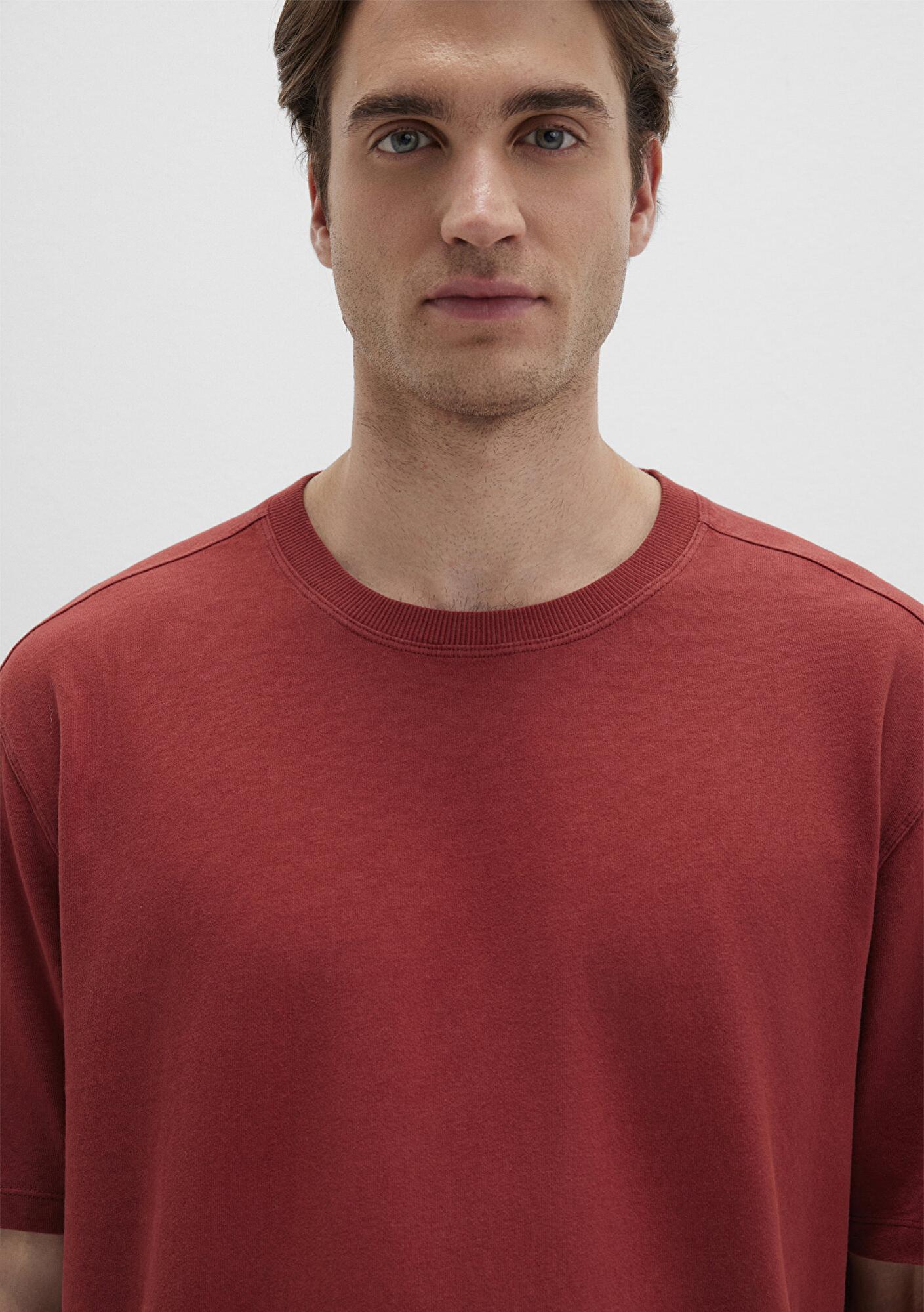 Mavi Kırmızı Tişört Loose Fit / Bol Rahat Kesim 0613044-70457