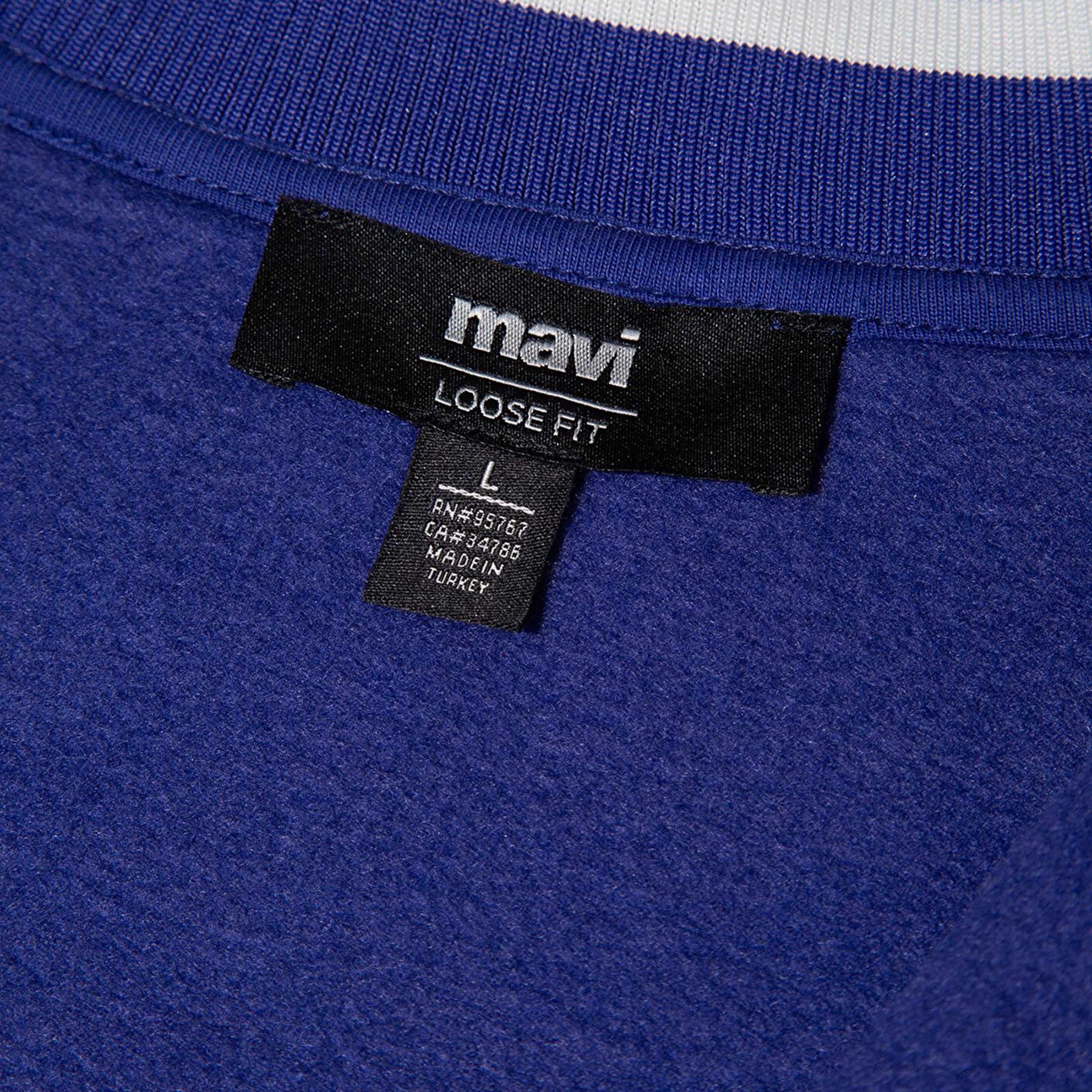 Mavi Winners Club Baskılı Mavi Polo Sweatshirt 0S10488-70695