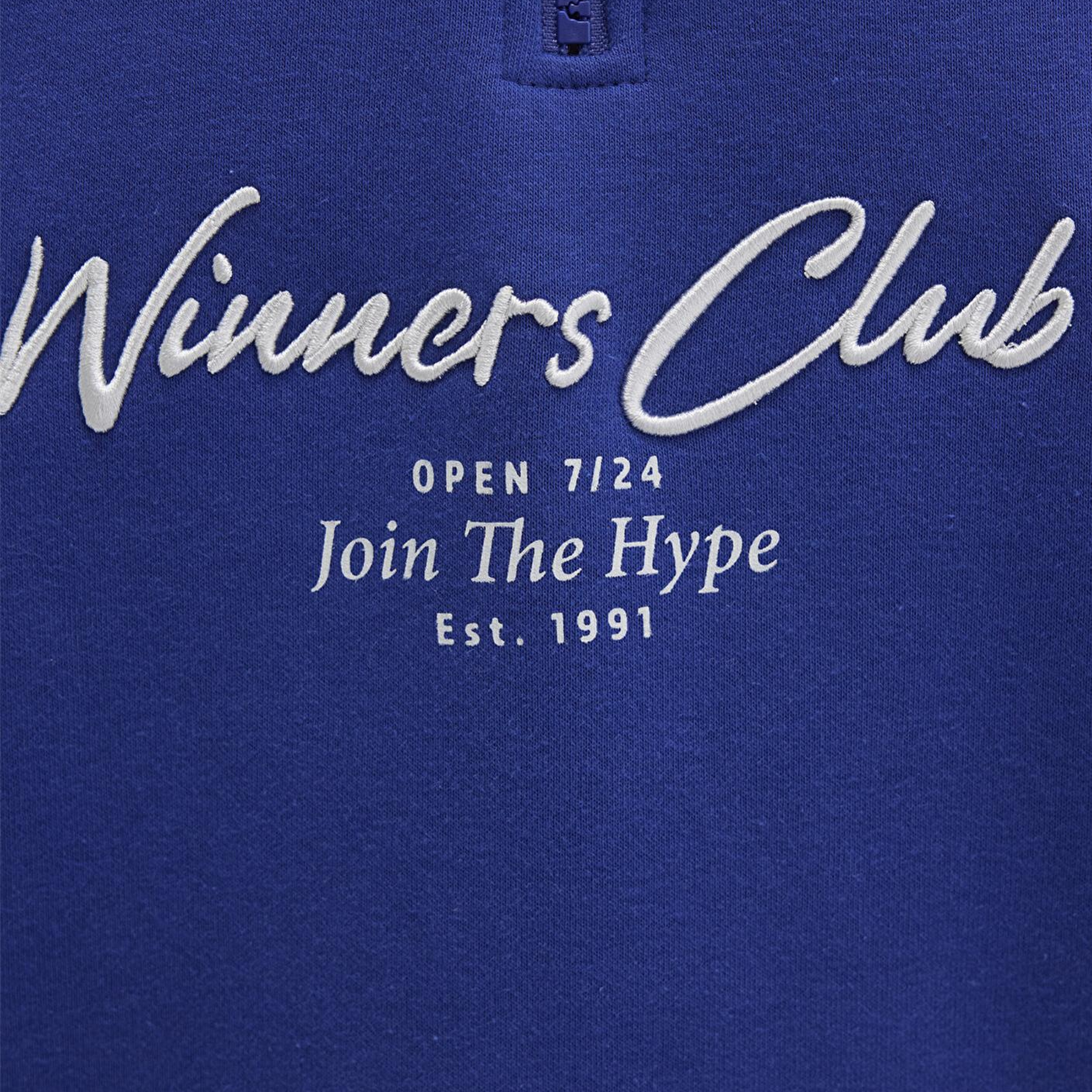 Mavi Winners Club Baskılı Mavi Polo Sweatshirt 0S10488-70695