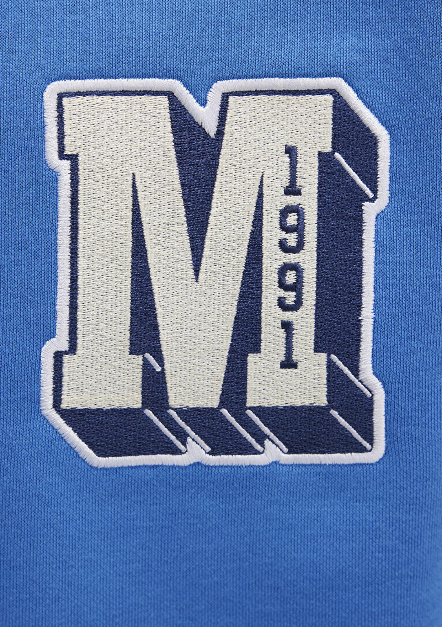 Mavi M Logo Nakış Detaylı Mavi Sweatshirt 0S10492-81330