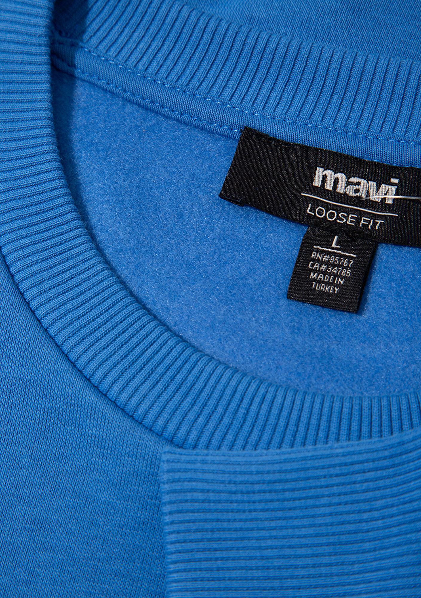 Mavi M Logo Nakış Detaylı Mavi Sweatshirt 0S10492-81330