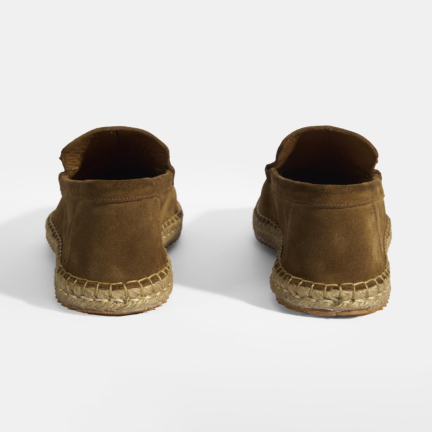 Erkek Taba Slip-On Süet Espadril