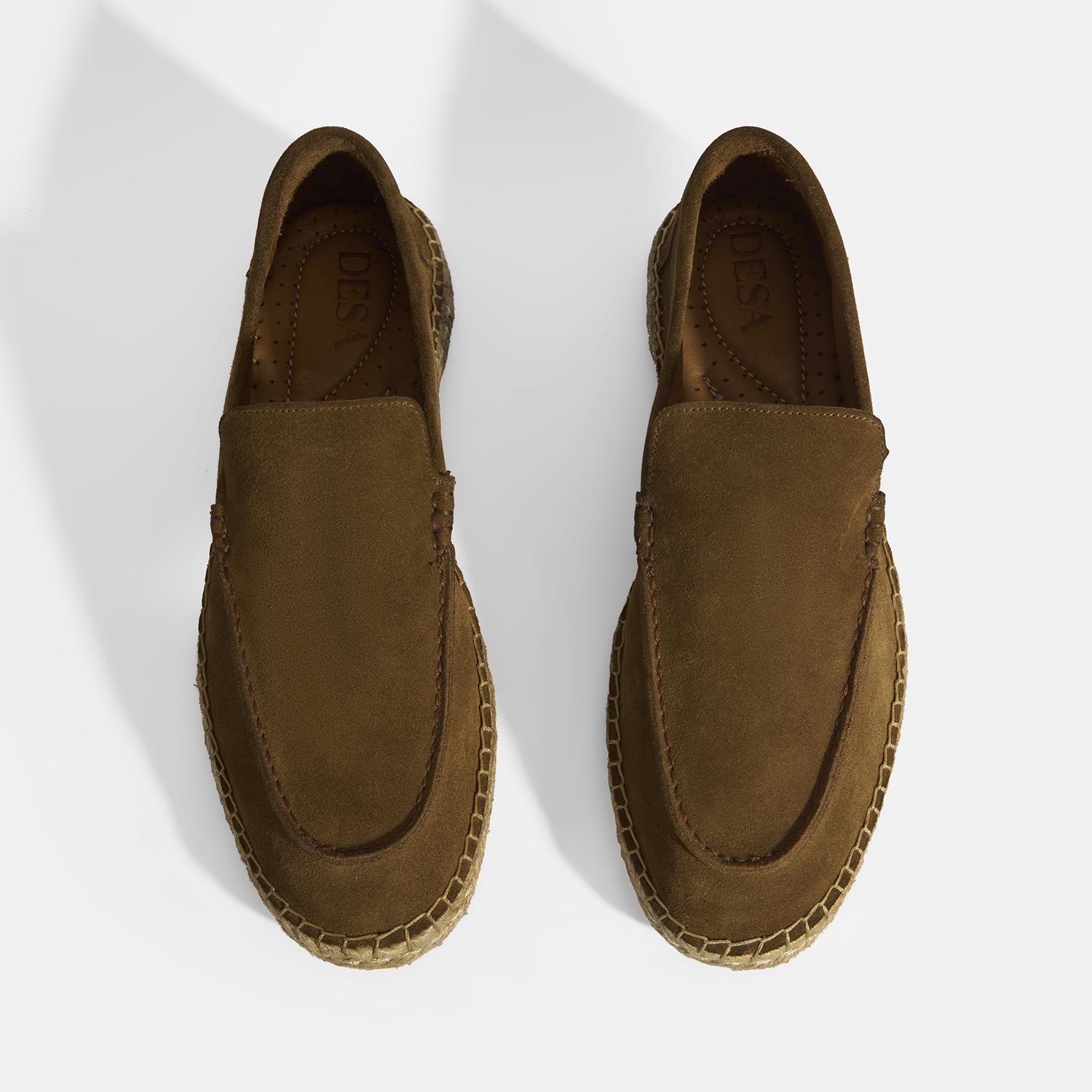 Erkek Taba Slip-On Süet Espadril