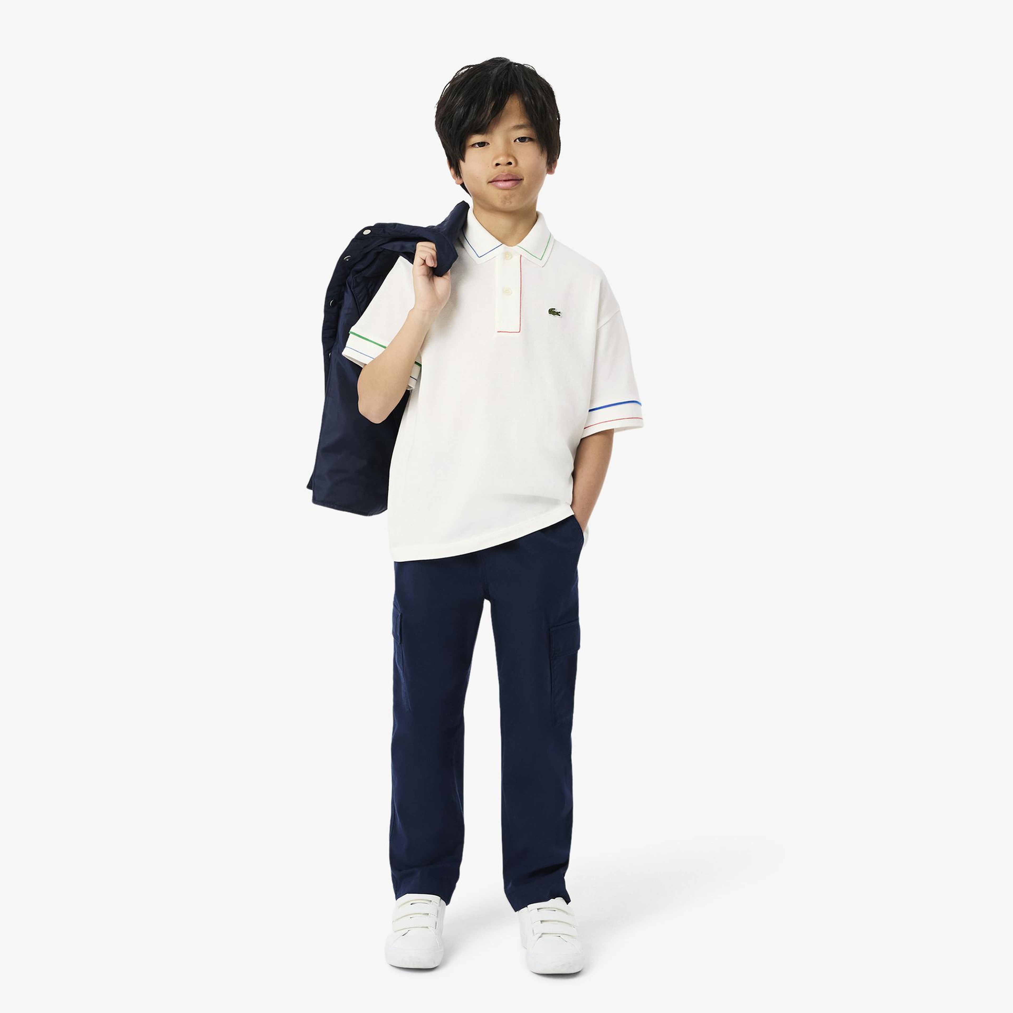 Lacoste Çocuk Beyaz Polo