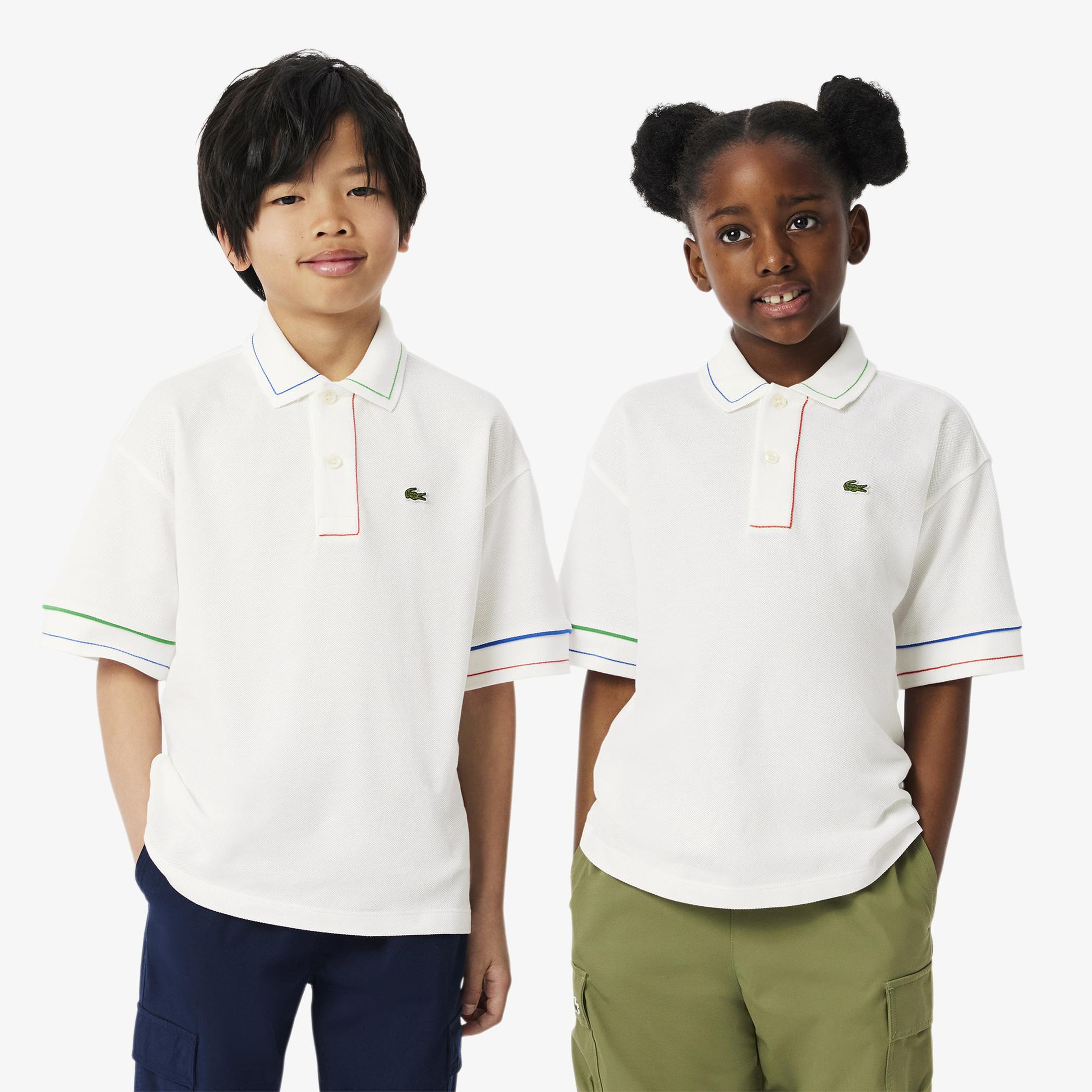 Lacoste Çocuk Beyaz Polo
