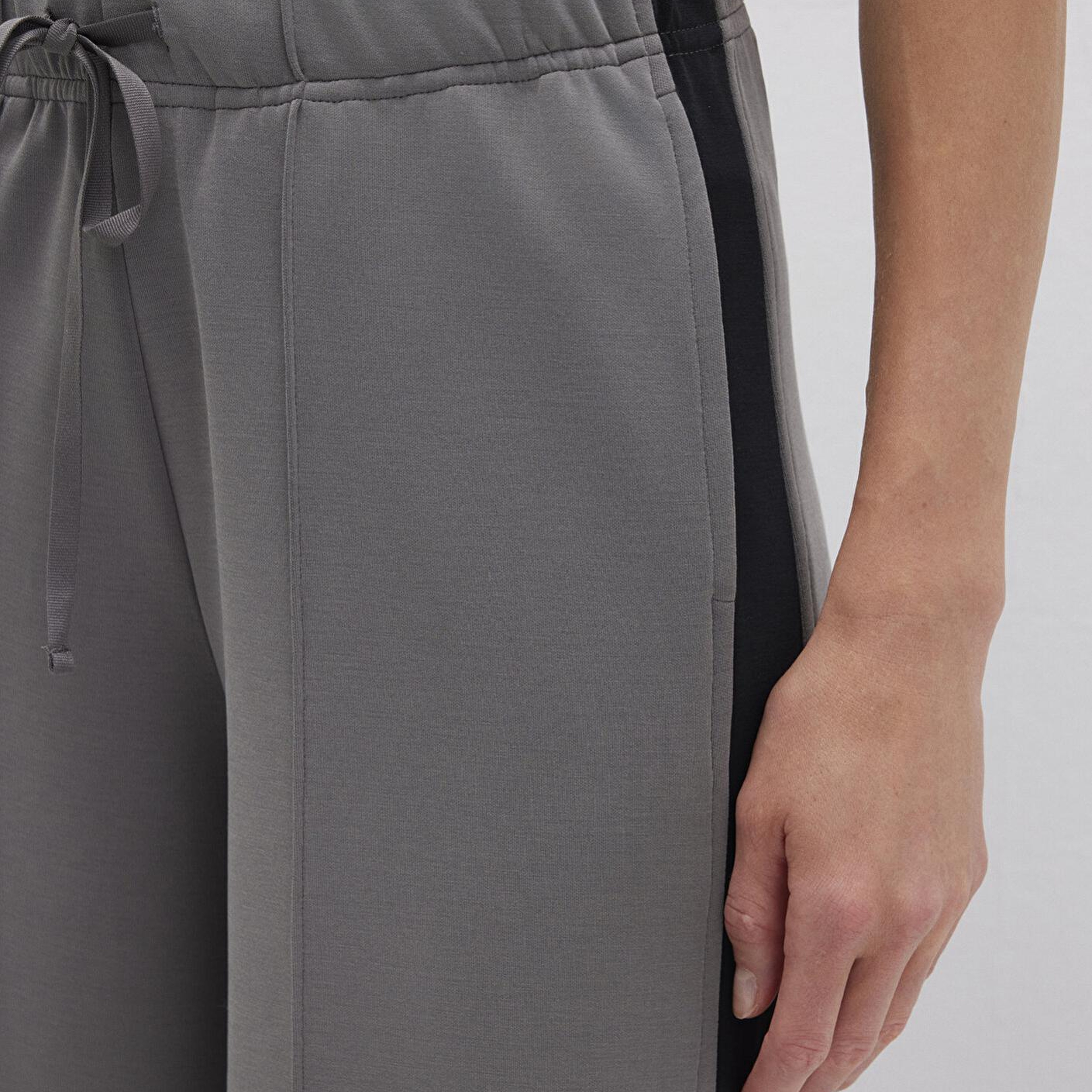 Mavi Şerit Detaylı (TENCEL™) Modal Gri Eşofman Altı 1011104-82577