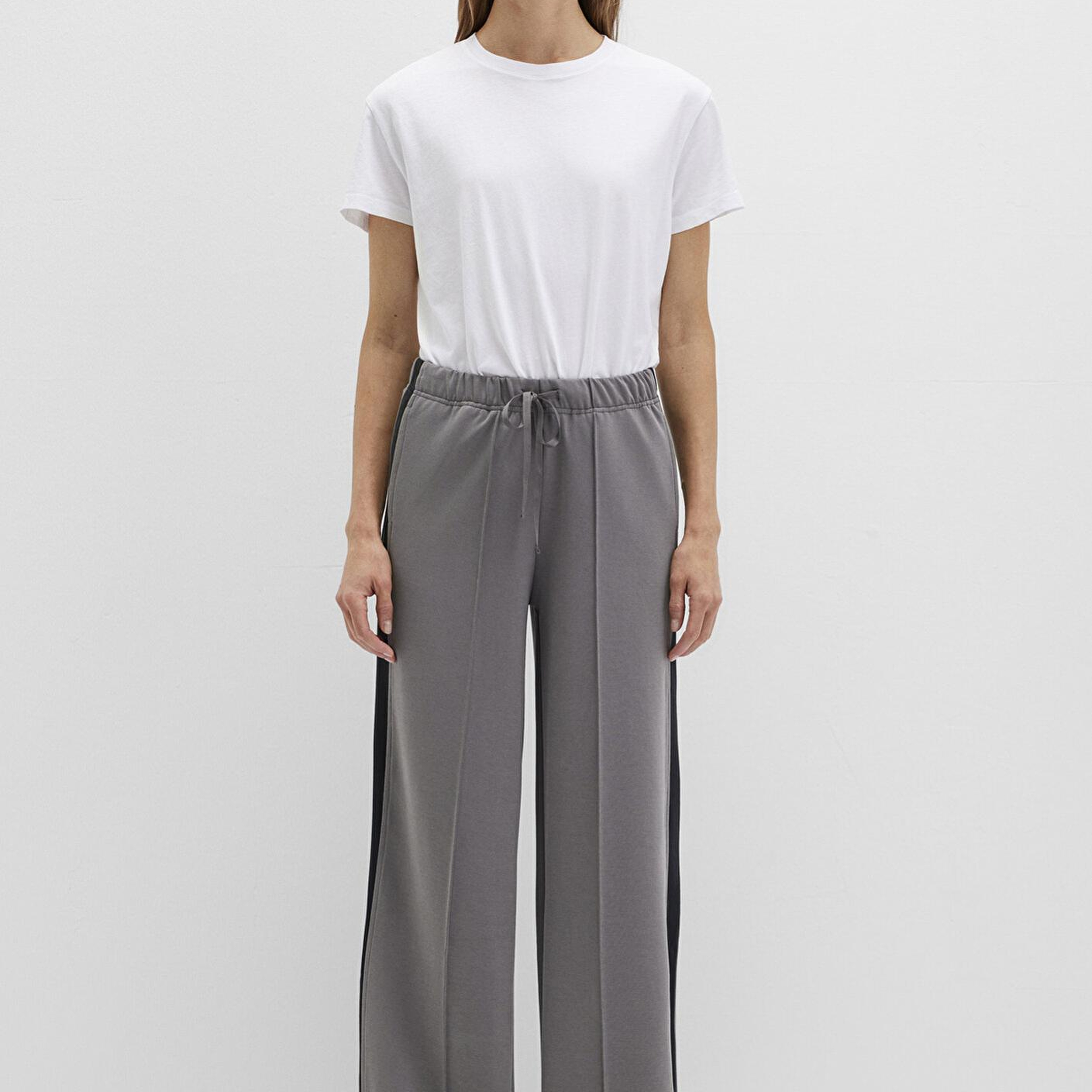 Mavi Şerit Detaylı (TENCEL™) Modal Gri Eşofman Altı 1011104-82577